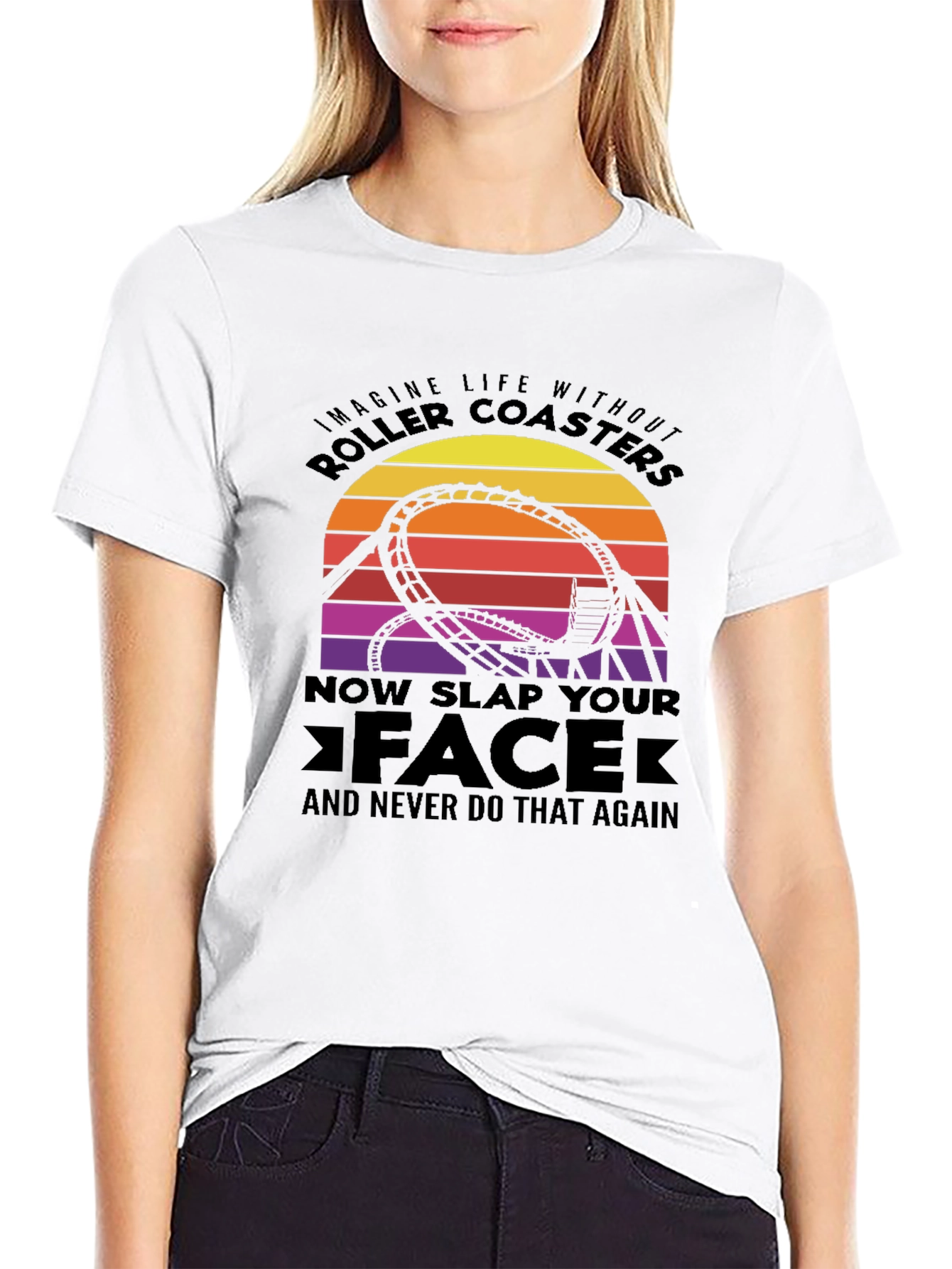 Roller Coaster Graphic Tee - Slap Your Face!