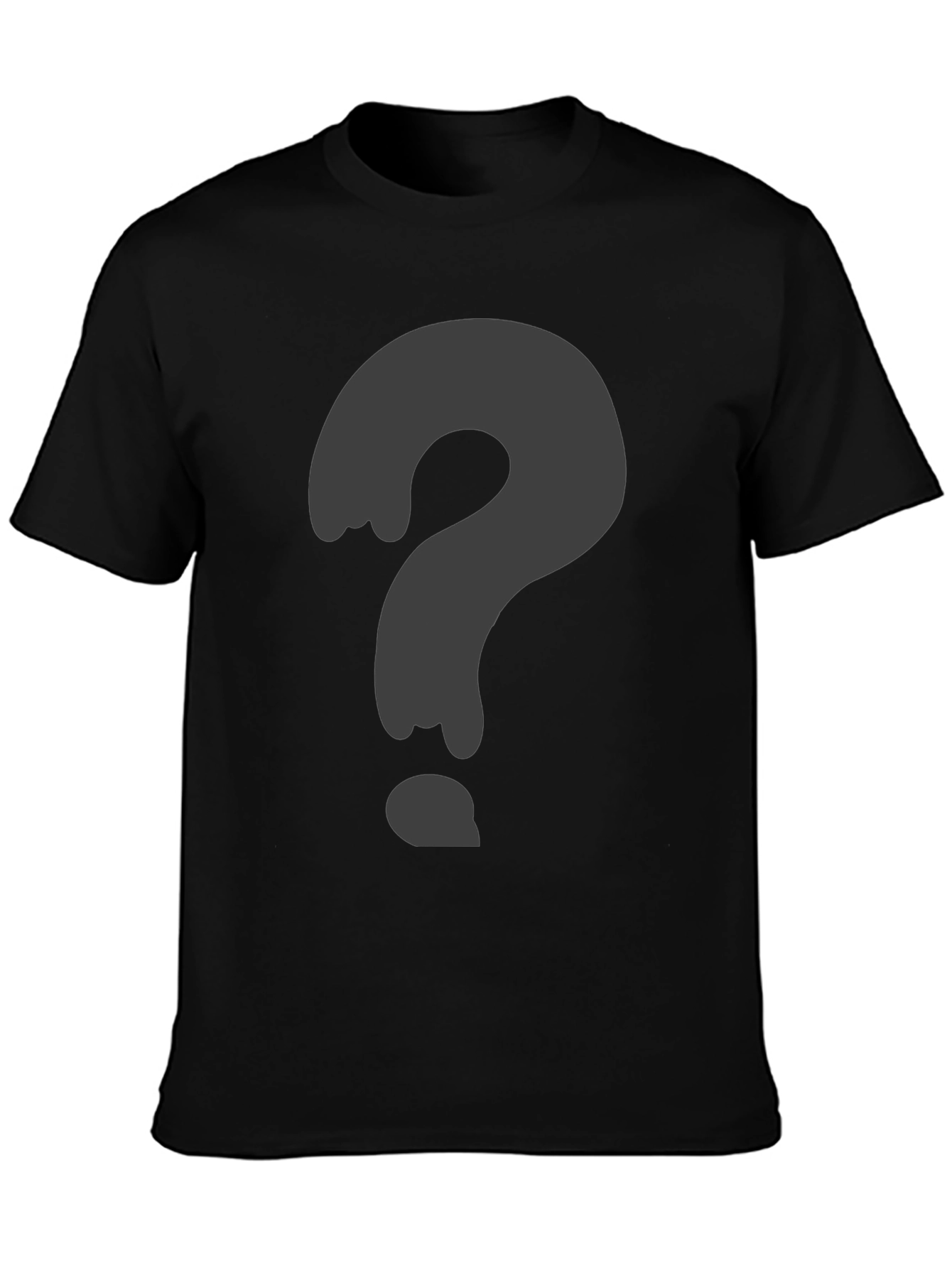 Mystery Question Mark Black T-Shirt