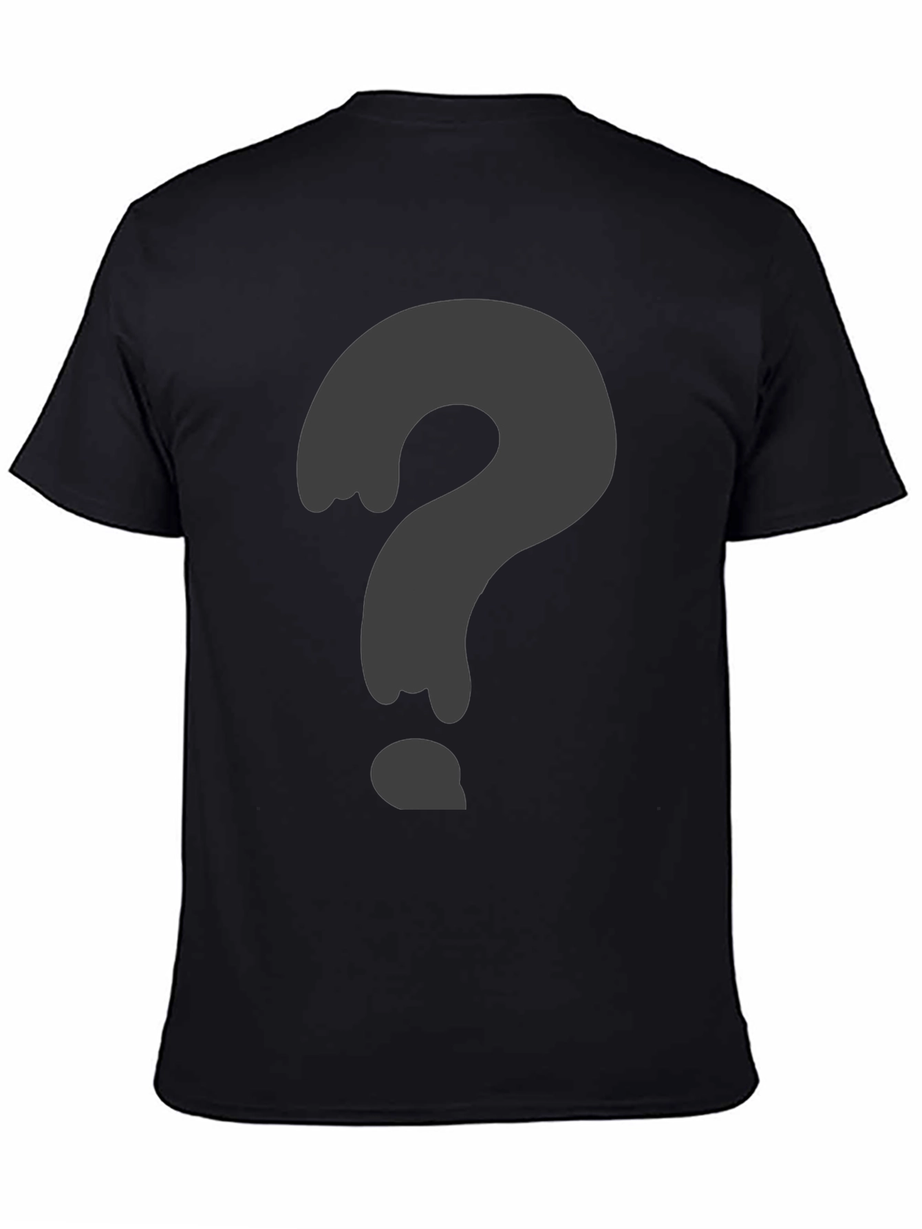 Mystery Question Mark Black T-Shirt