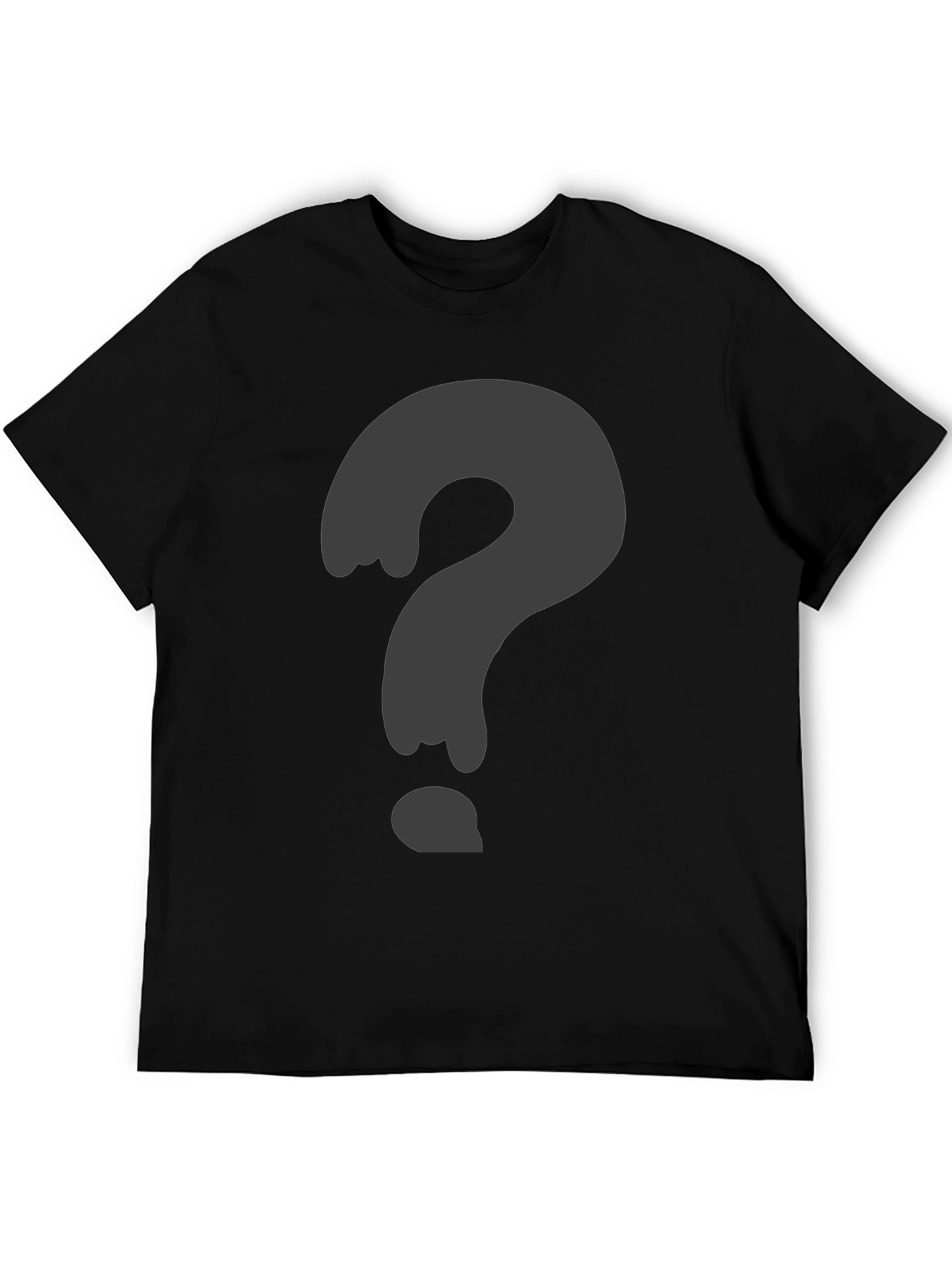 Mystery Question Mark Black T-Shirt