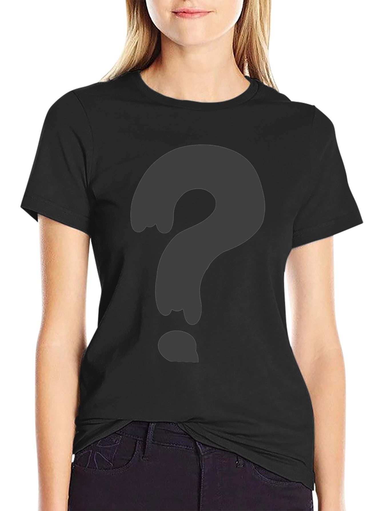 Mystery Question Mark Black T-Shirt