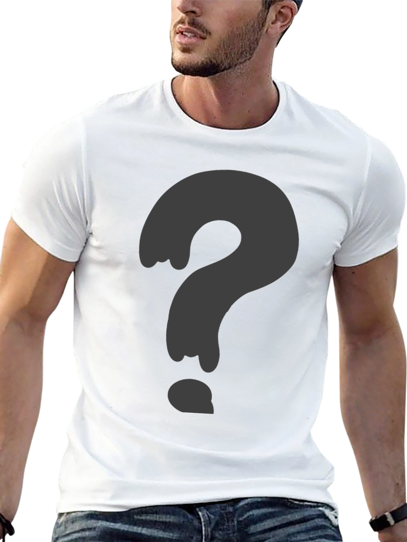 Mystery Question Mark Black T-Shirt