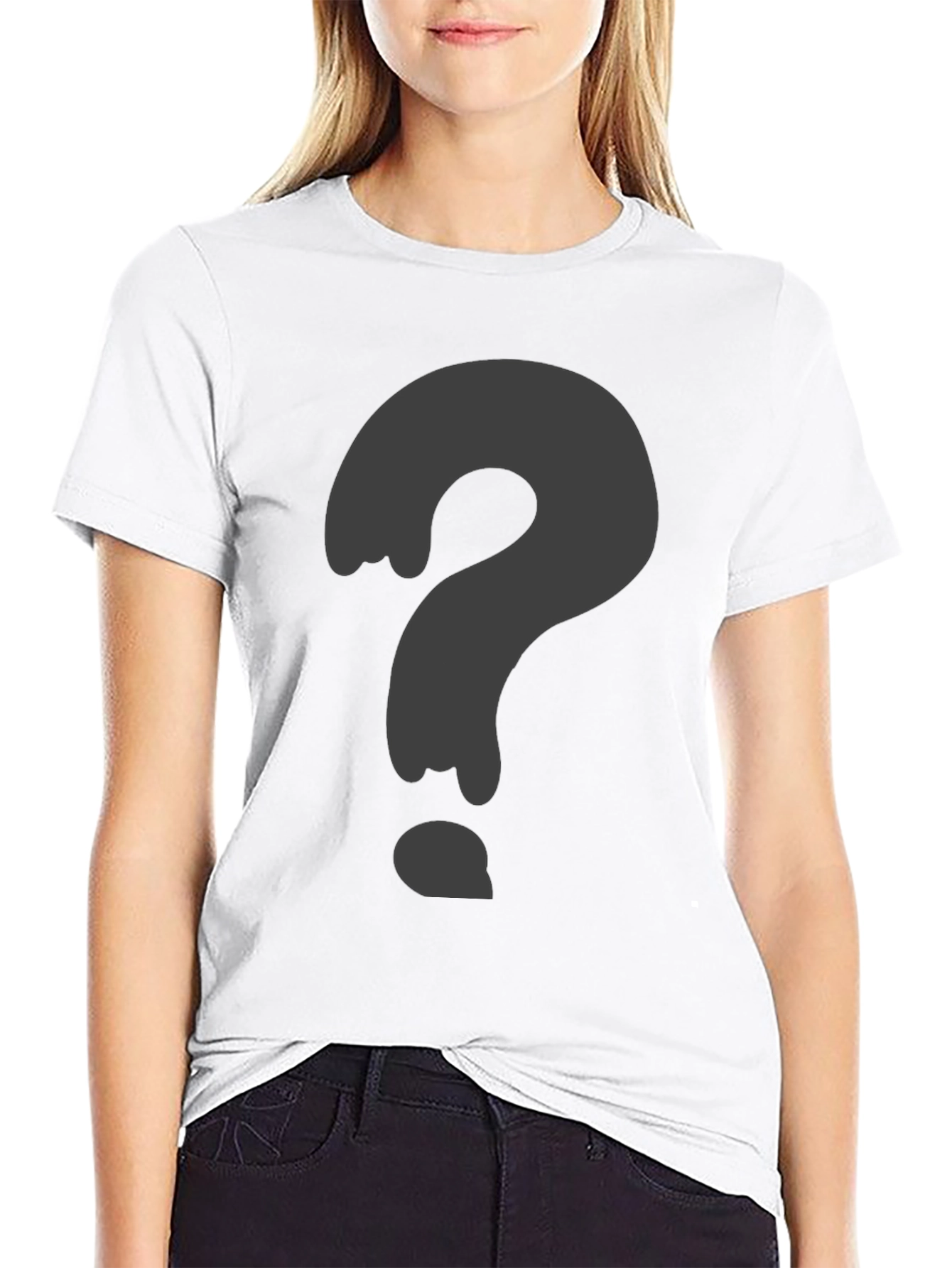 Mystery Question Mark Black T-Shirt