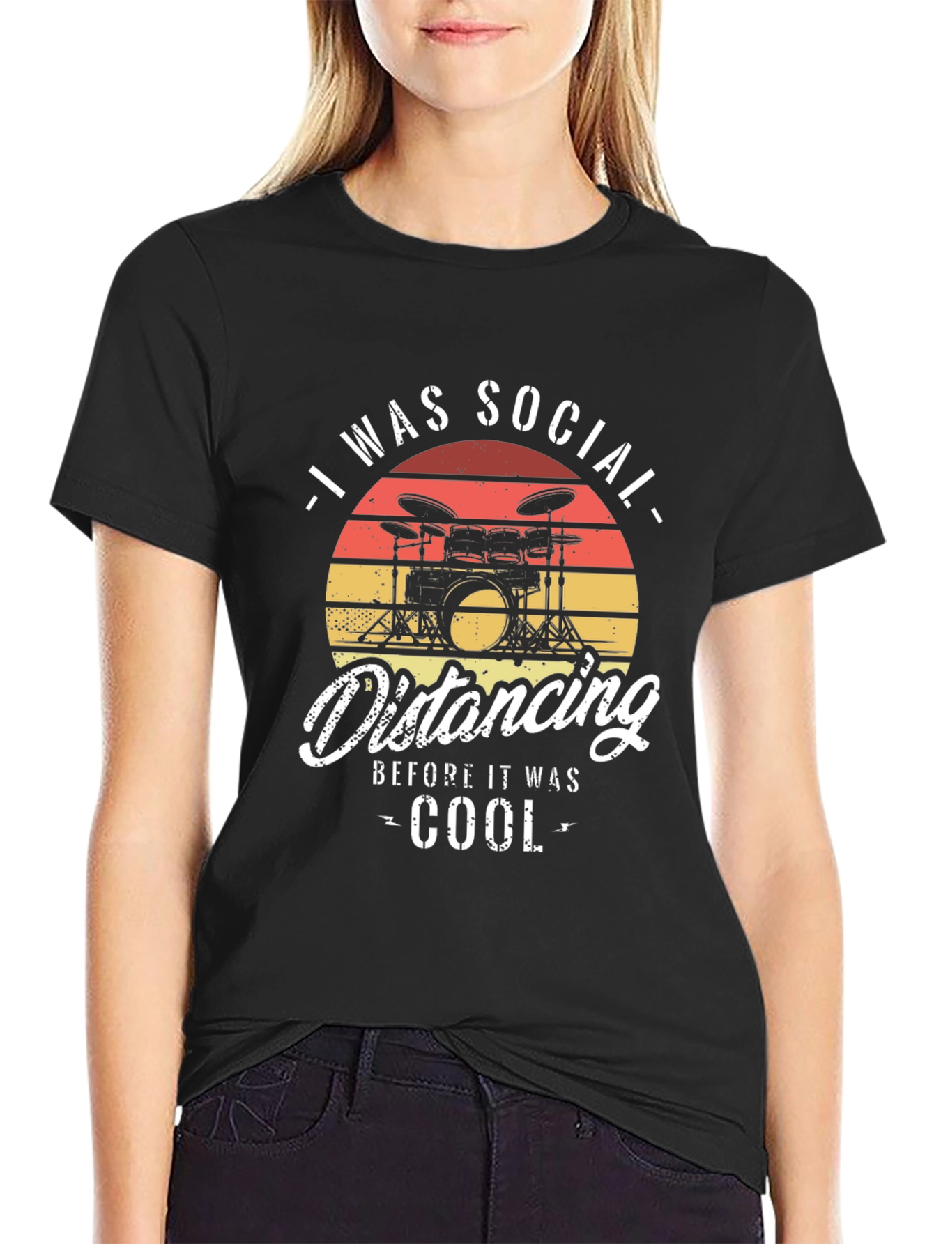 Social Distancing Drummer T-Shirt