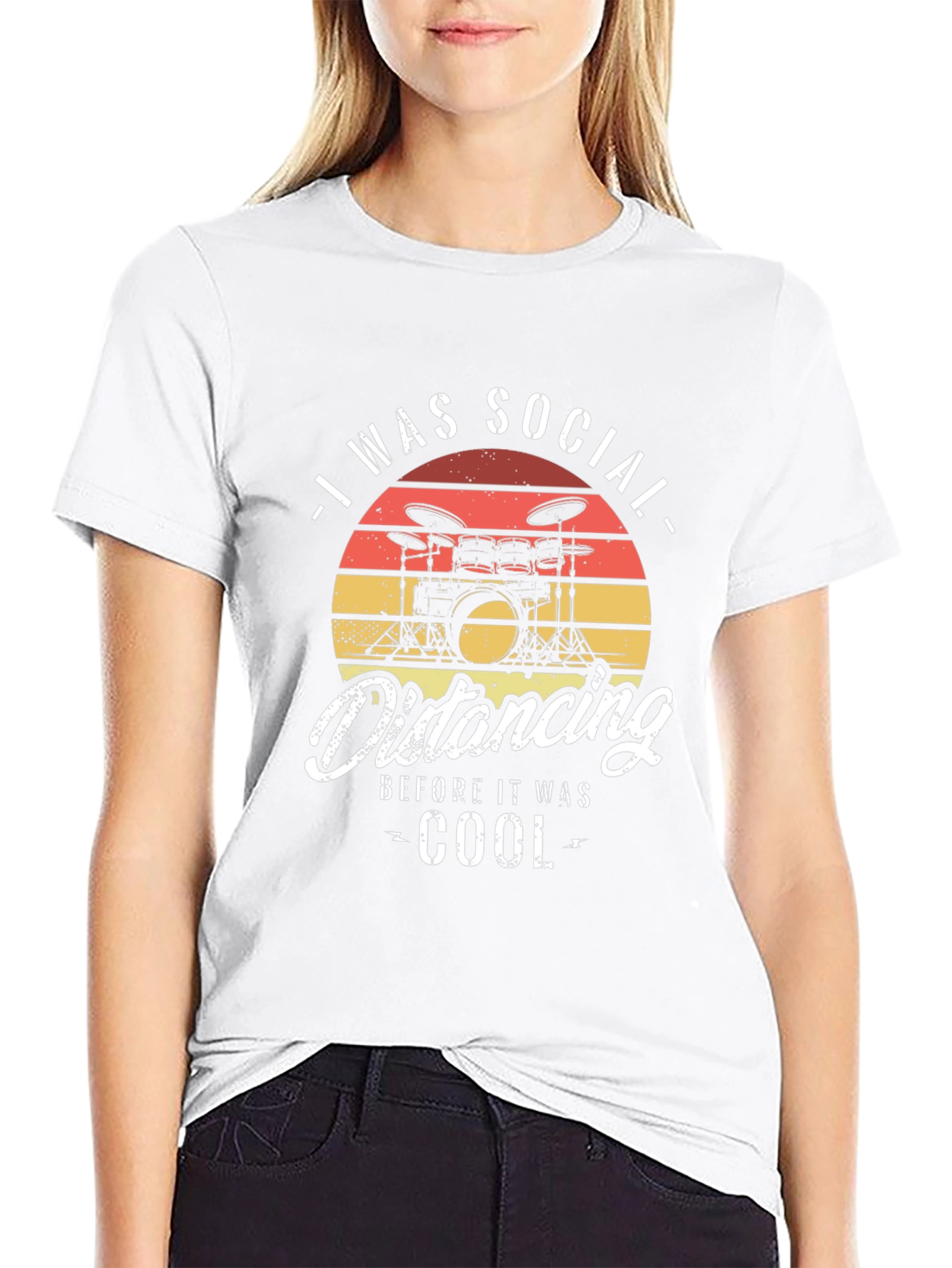 Social Distancing Drummer T-Shirt