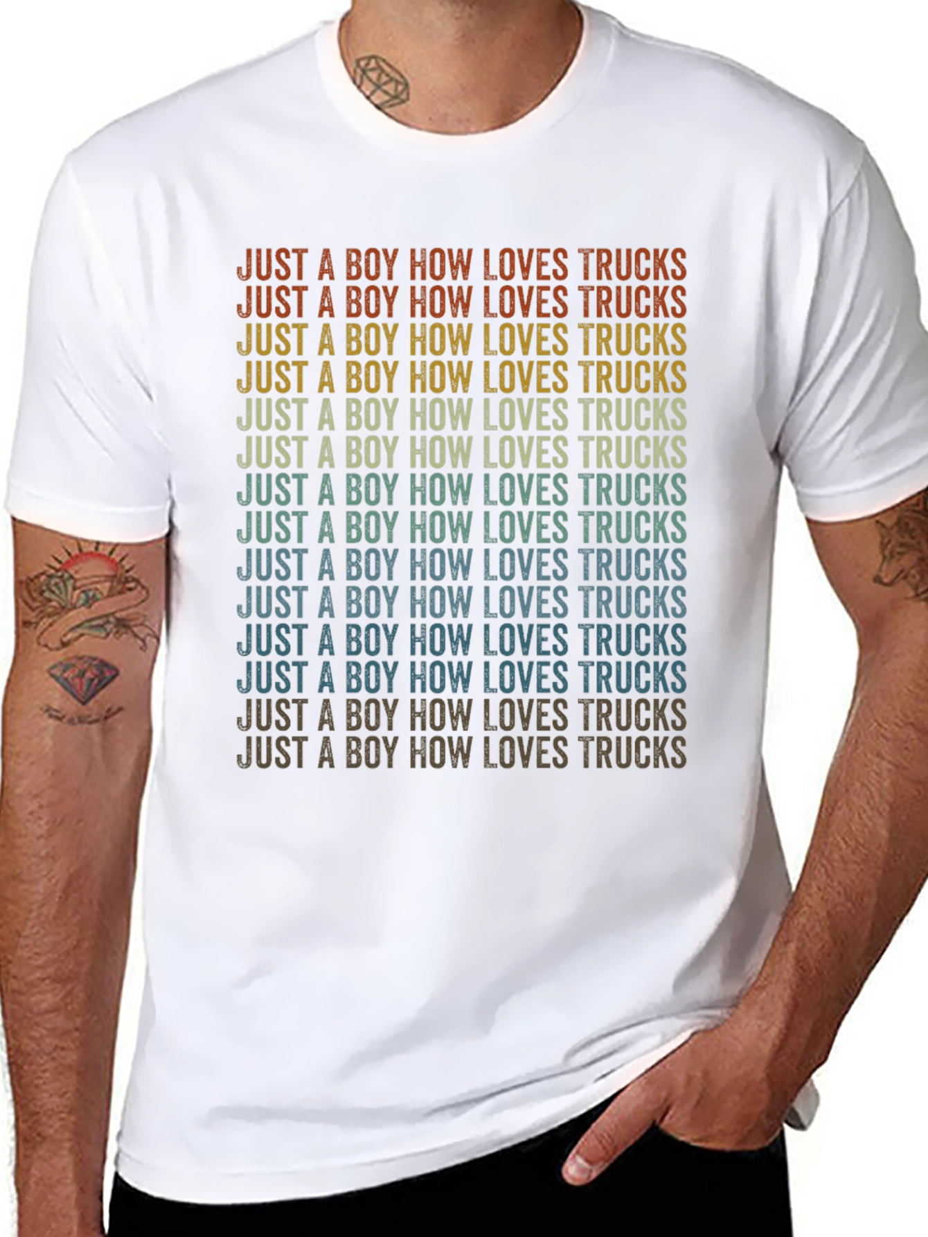 Boy Who Loves Trucks T-Shirt