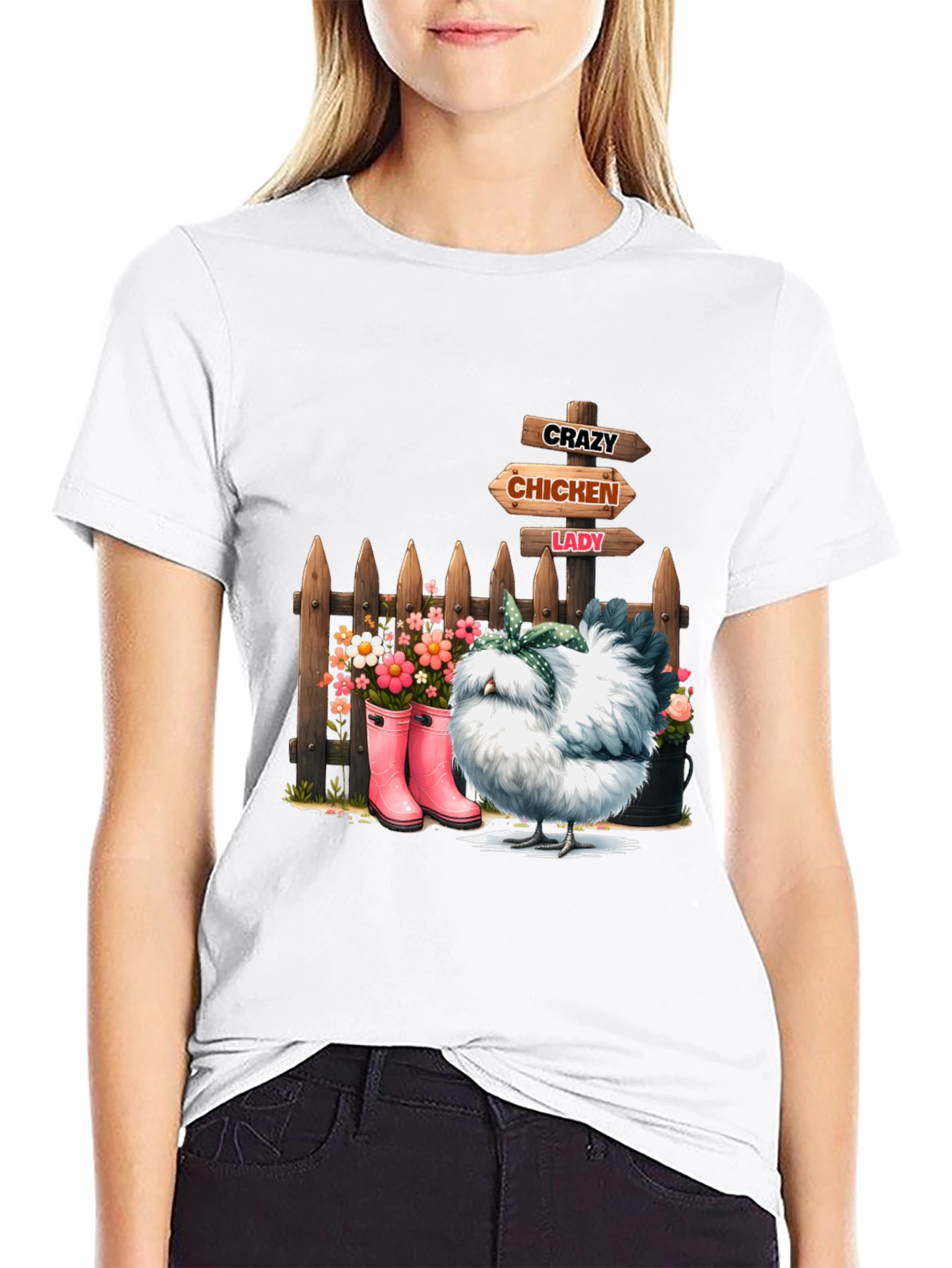 Crazy Chicken Lady Graphic Tee