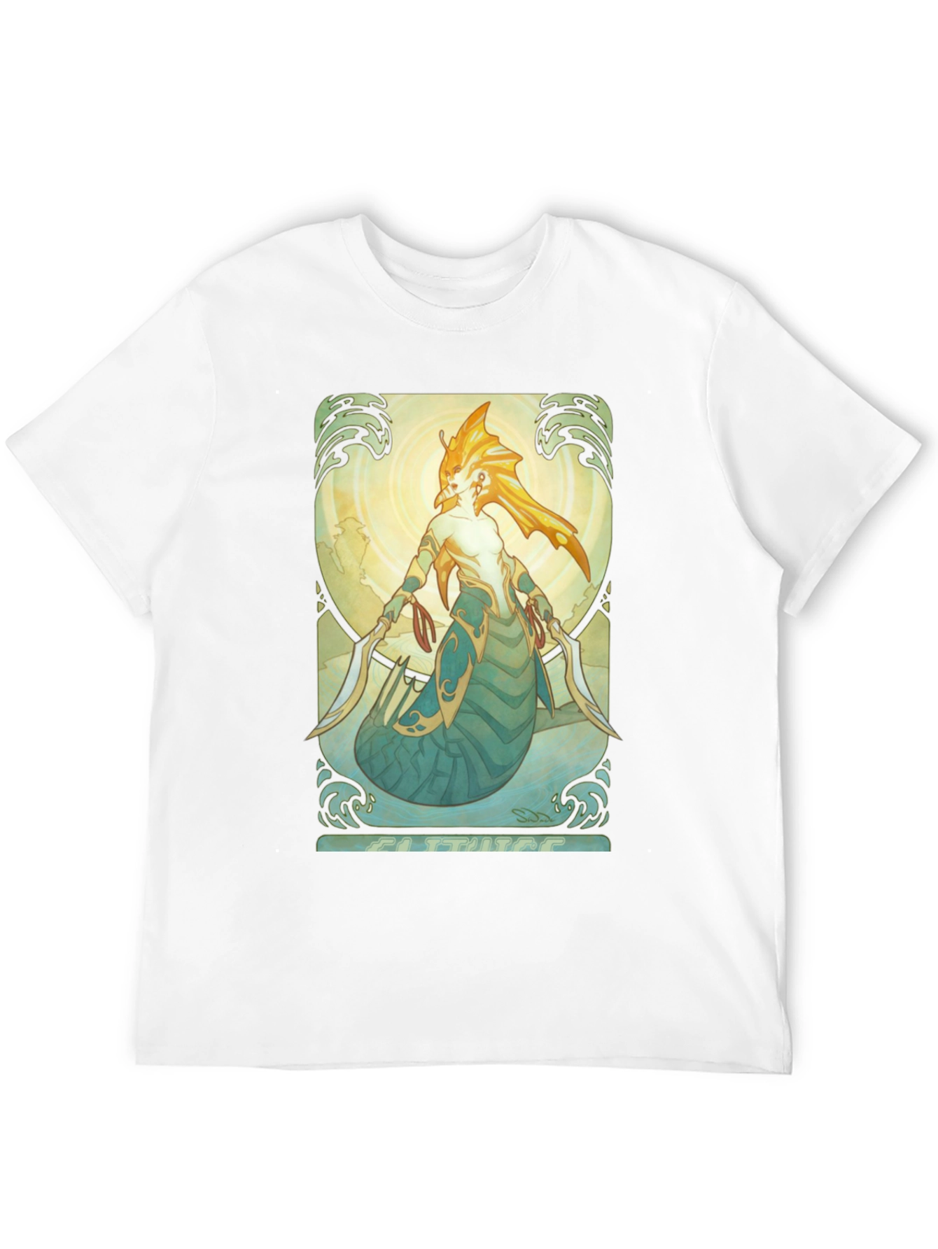 Medusa Art Nouveau Black T-Shirt