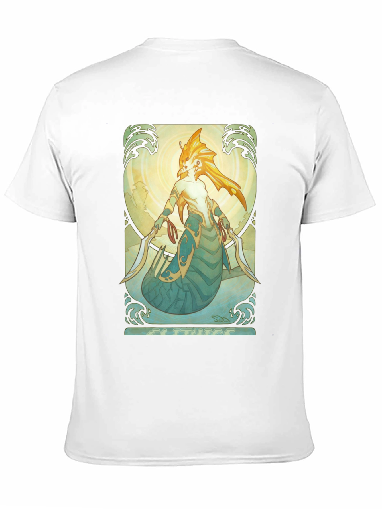 Medusa Art Nouveau Black T-Shirt