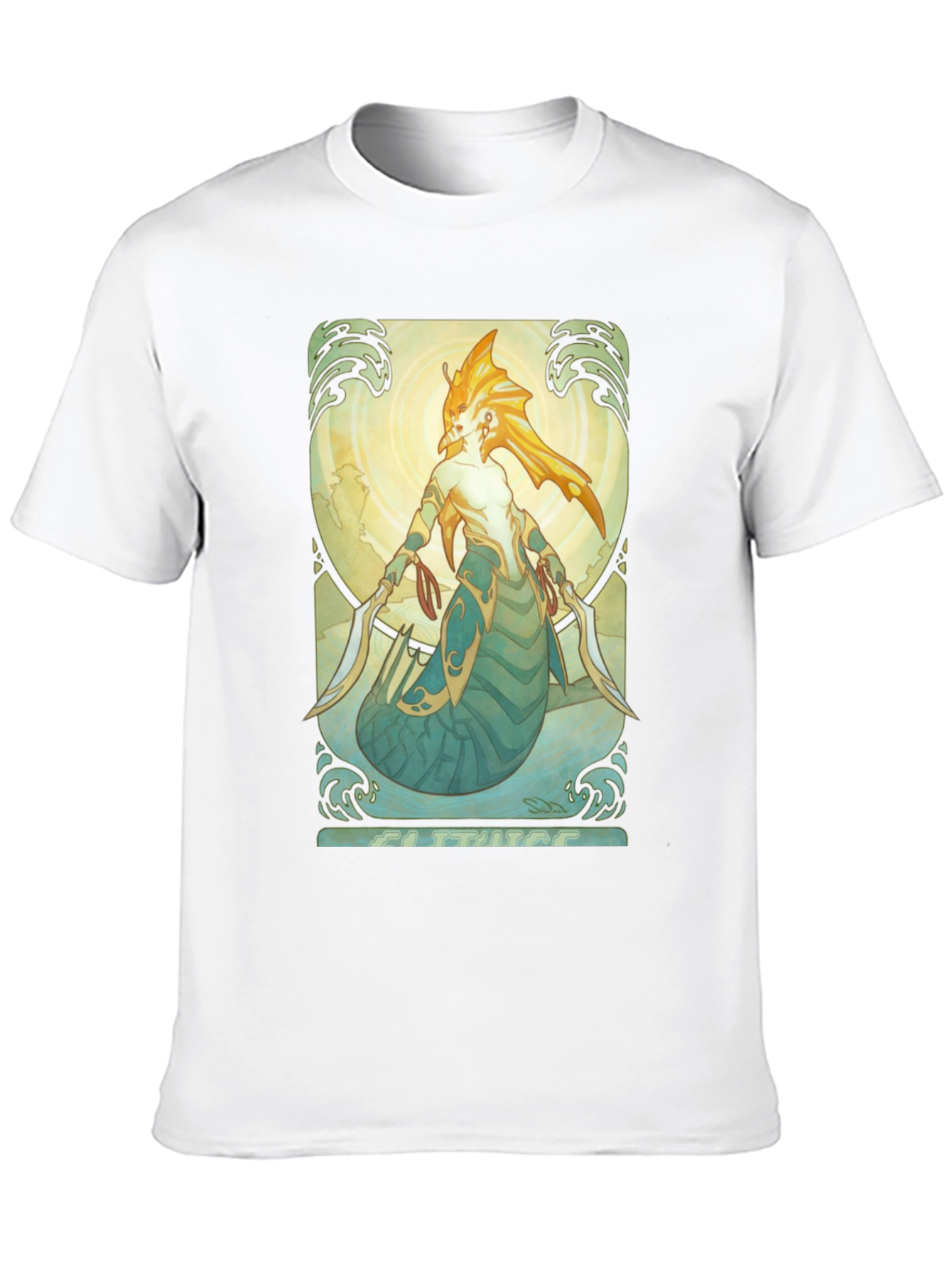 Medusa Art Nouveau Black T-Shirt