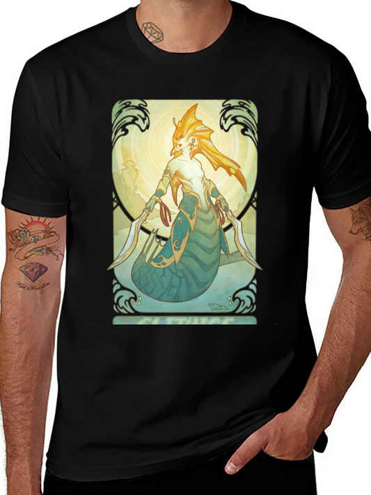 Medusa Art Nouveau Black T-Shirt