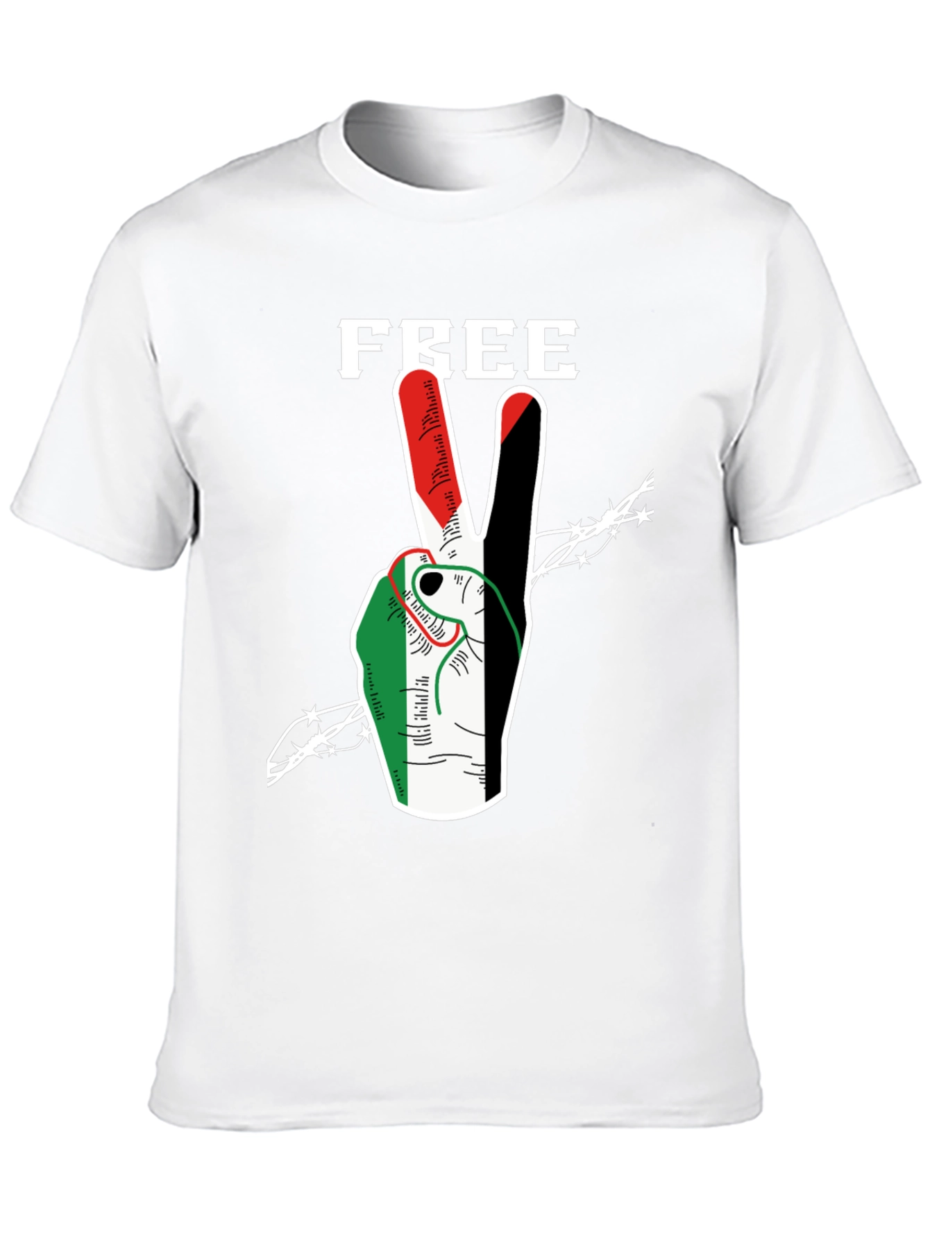 Free Palestine T-Shirt Peace Sign