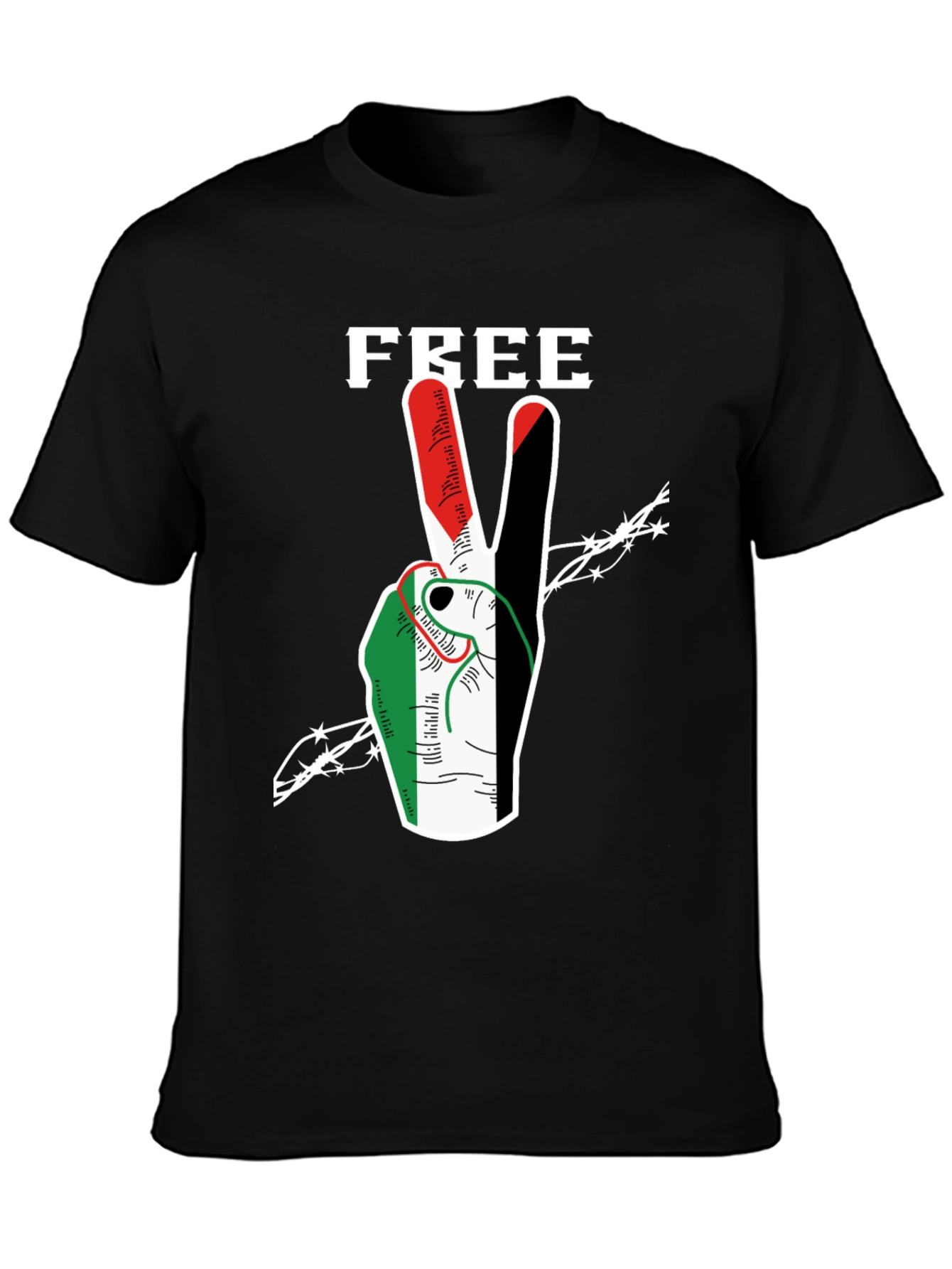 Free Palestine T-Shirt Peace Sign