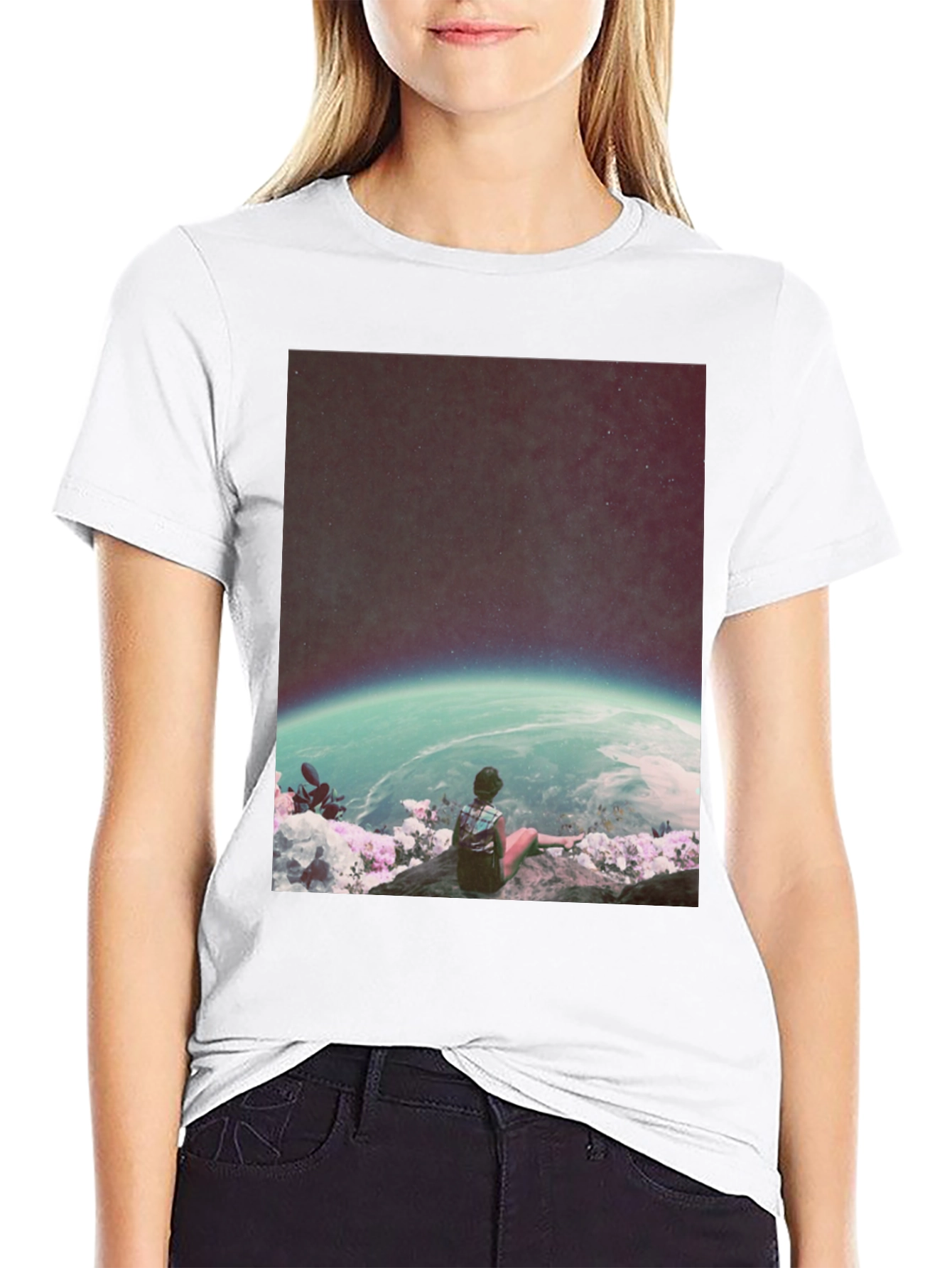 Cosmic View T-Shirt - Galaxy Observer Tee