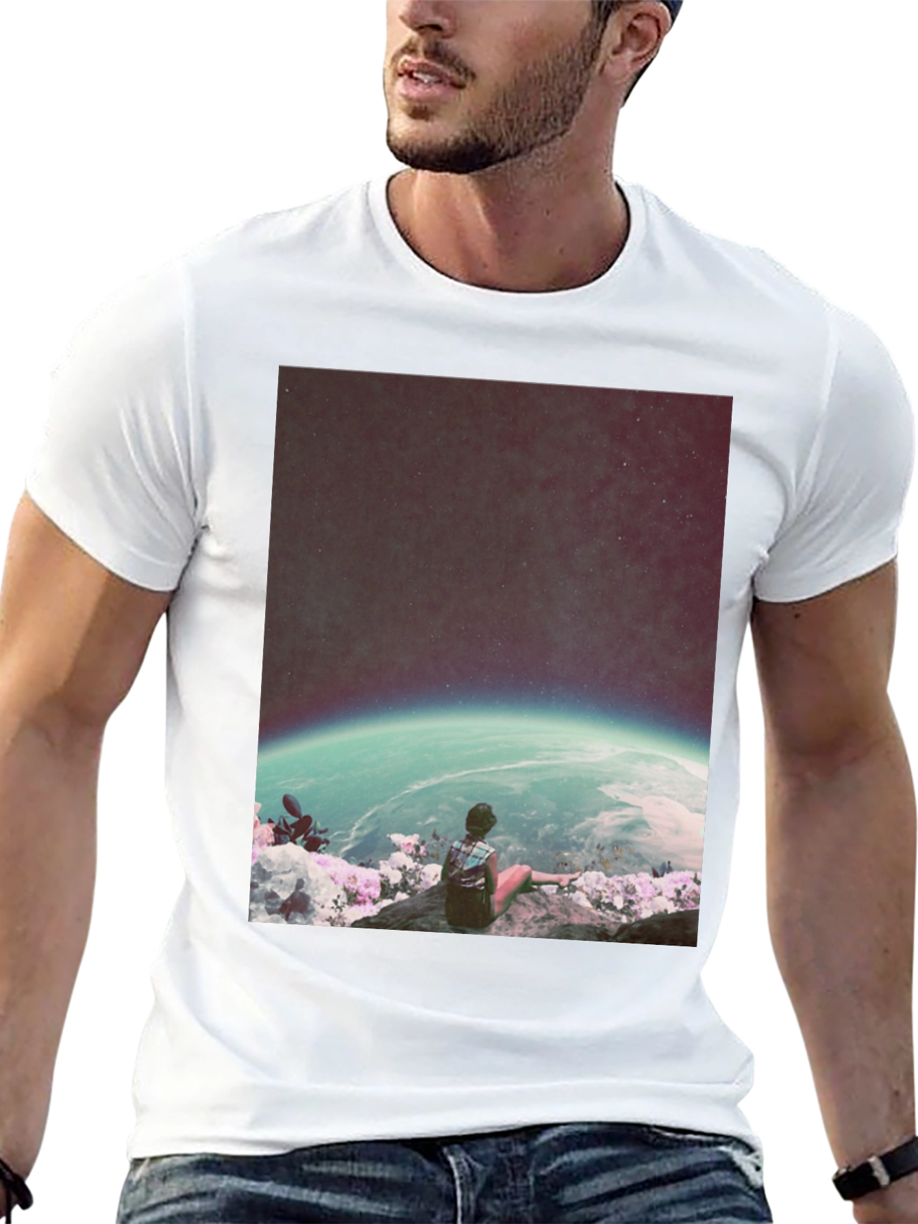 Cosmic View T-Shirt - Galaxy Observer Tee