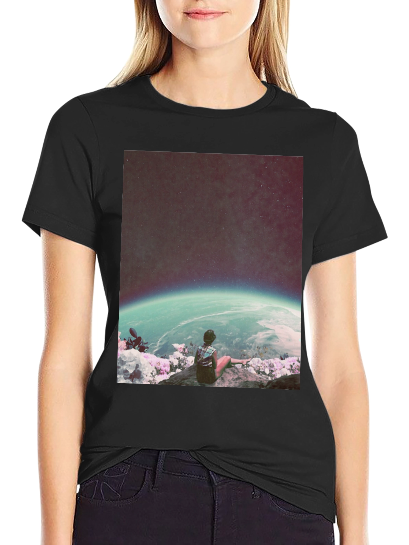 Cosmic View T-Shirt - Galaxy Observer Tee