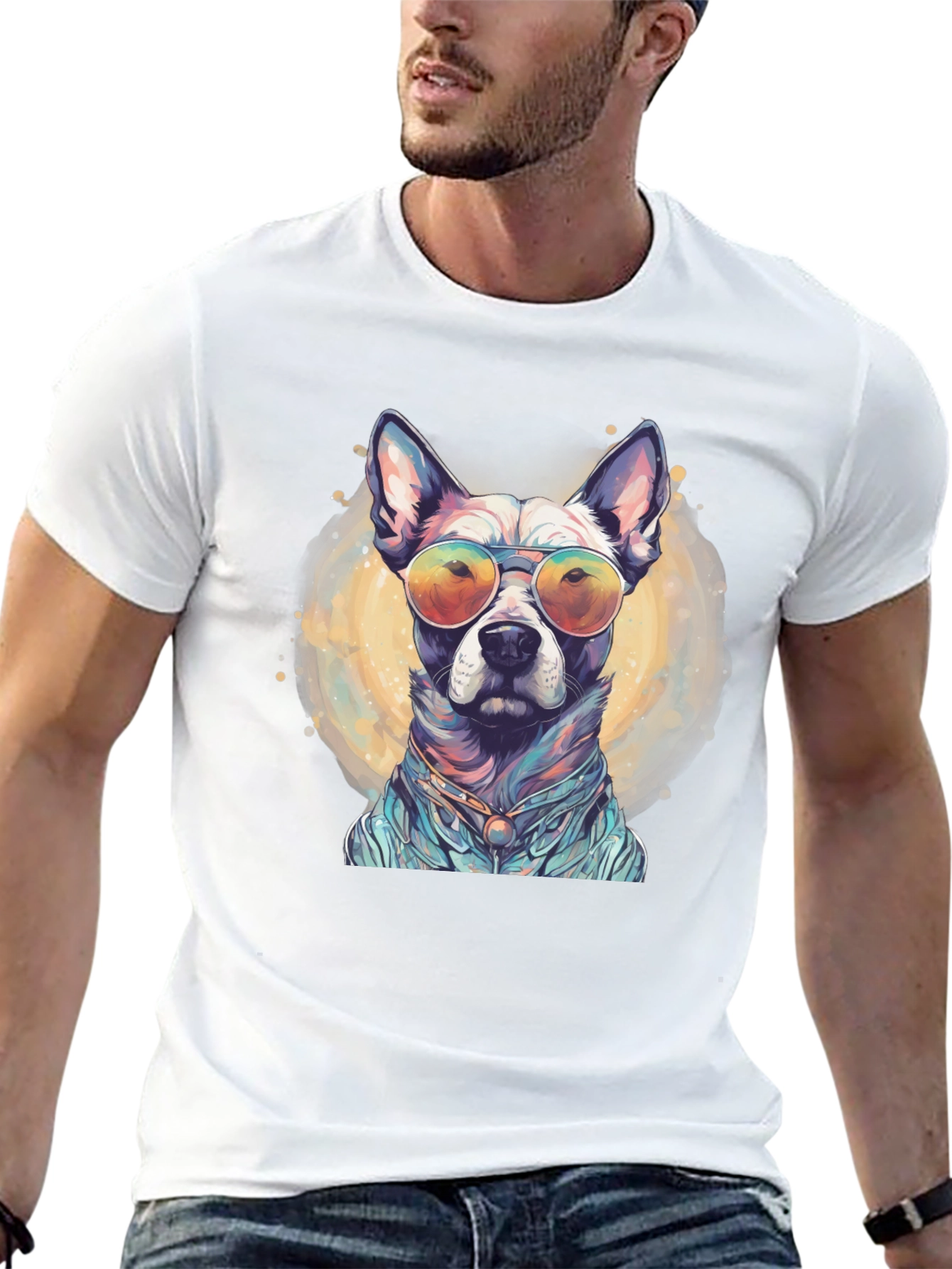Cool Dog Graphic Tee - Stylish Unisex T-Shirt