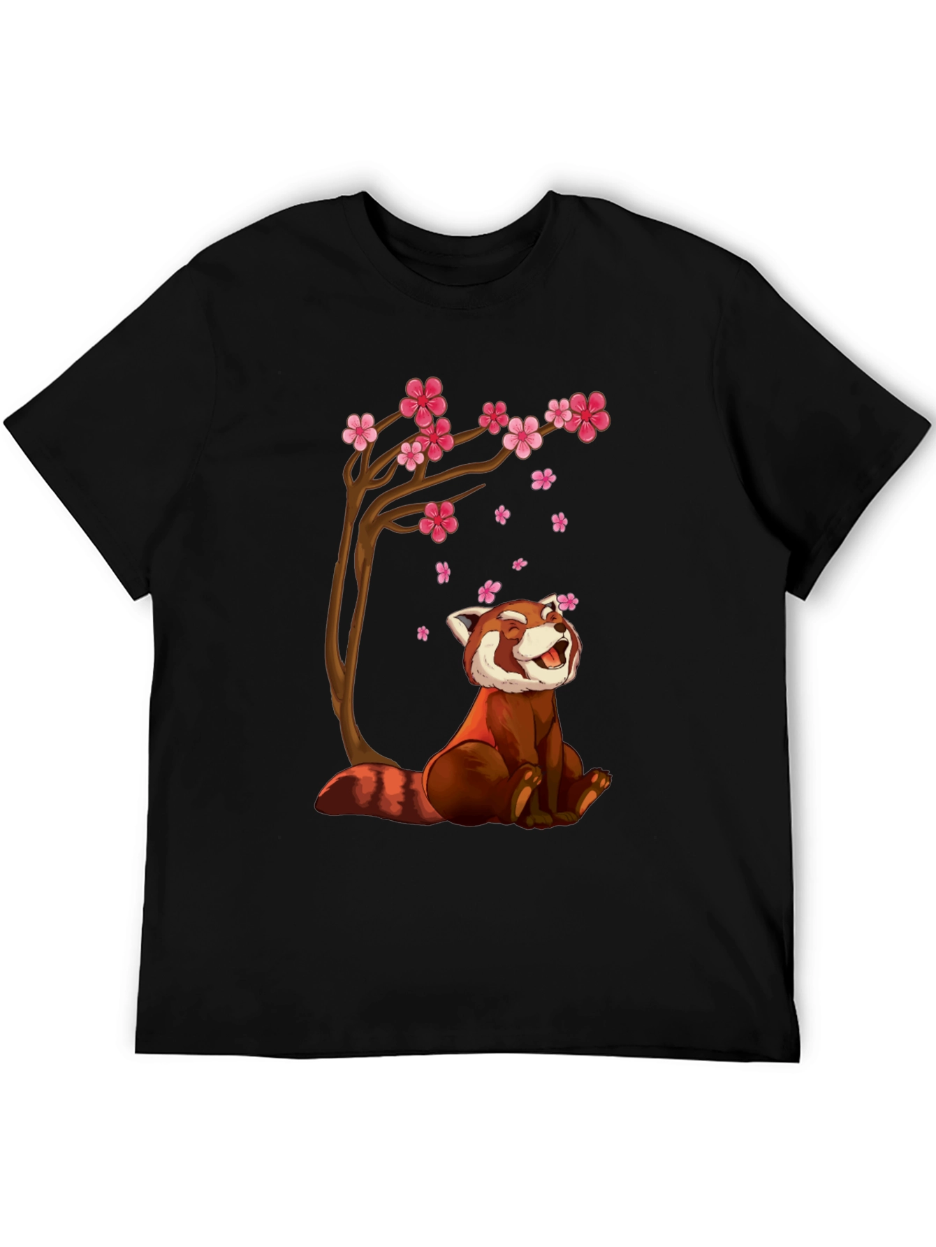 Red Panda Blossom Tree Graphic Tee