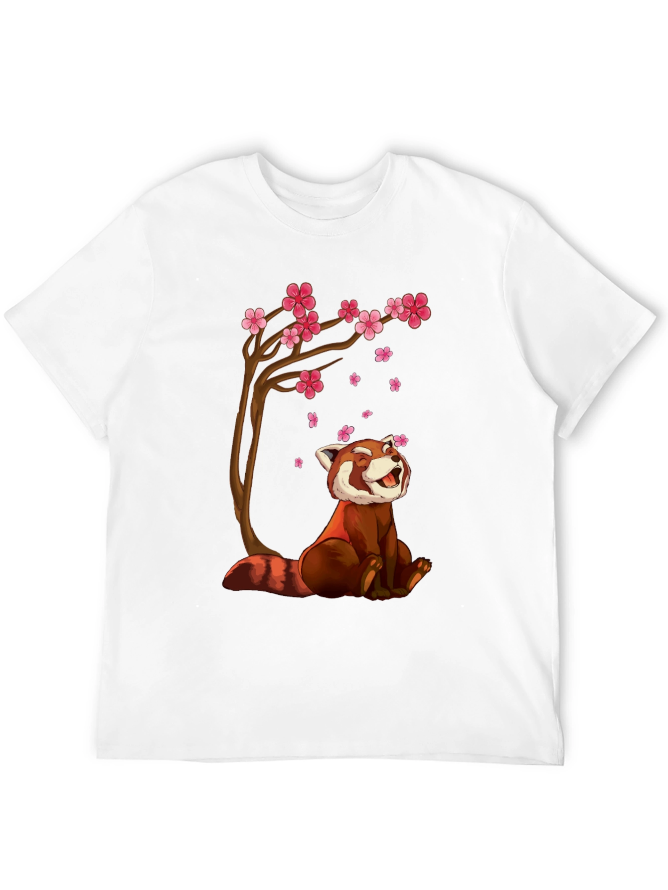 Red Panda Blossom Tree Graphic Tee