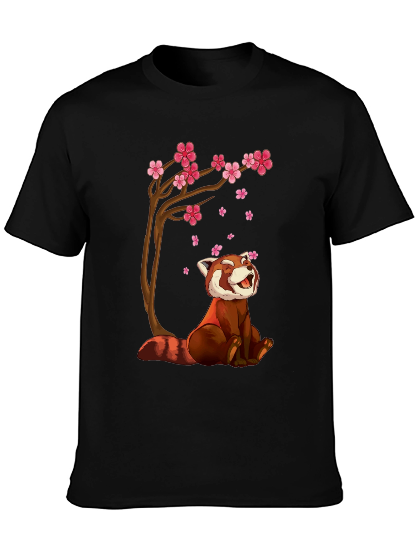 Red Panda Blossom Tree Graphic Tee