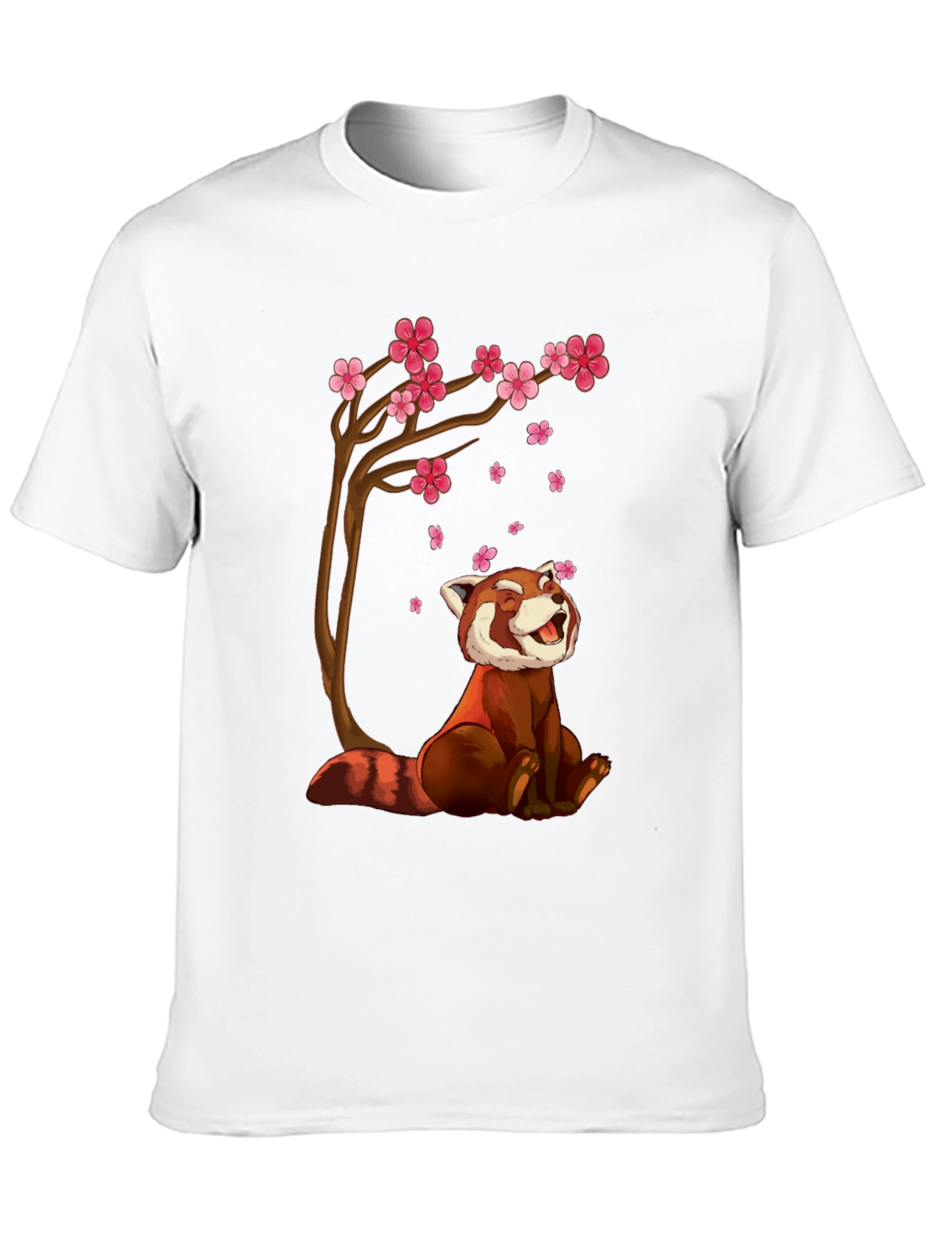Red Panda Blossom Tree Graphic Tee