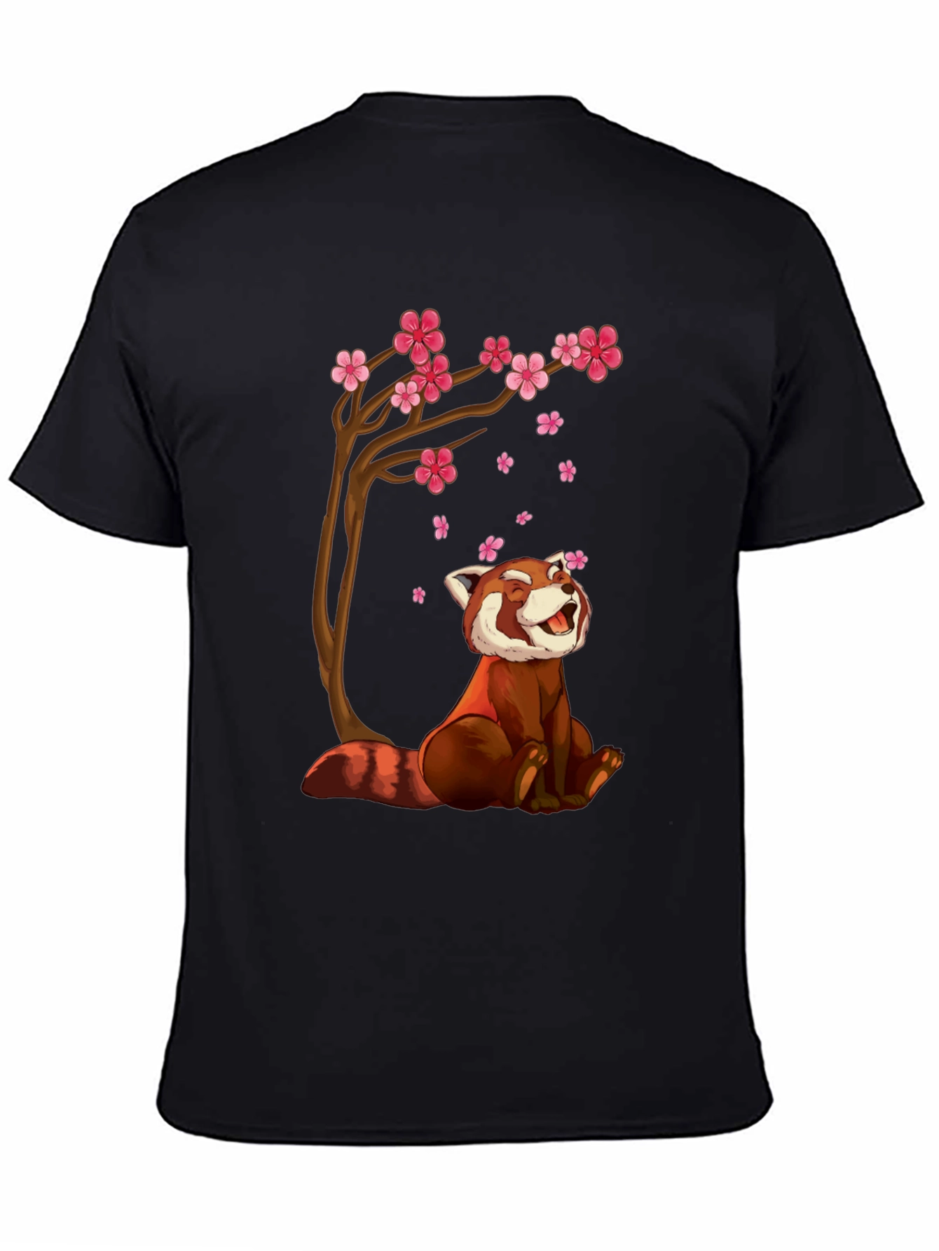 Red Panda Blossom Tree Graphic Tee