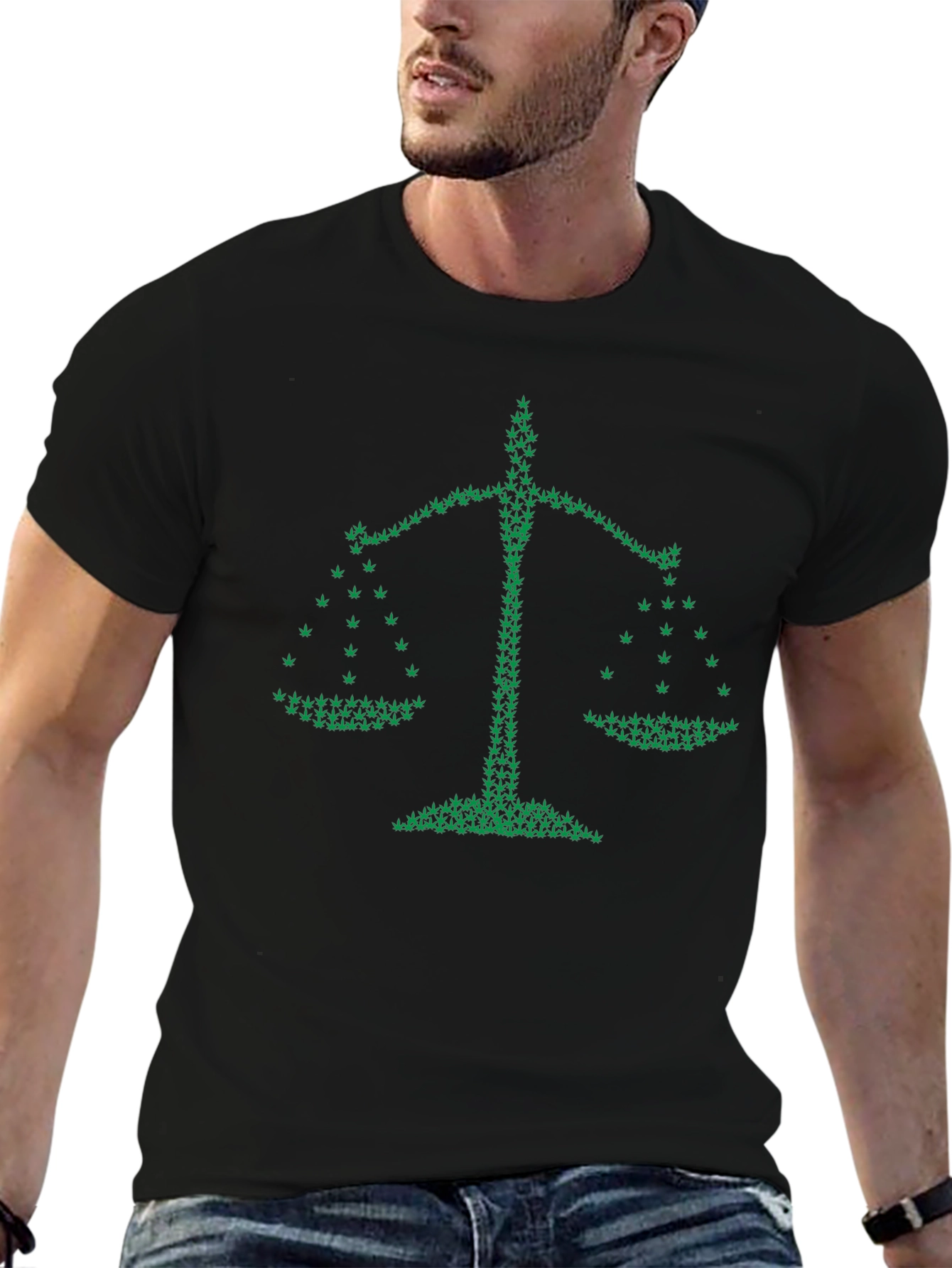 Cannabis Justice Scales Graphic Tee