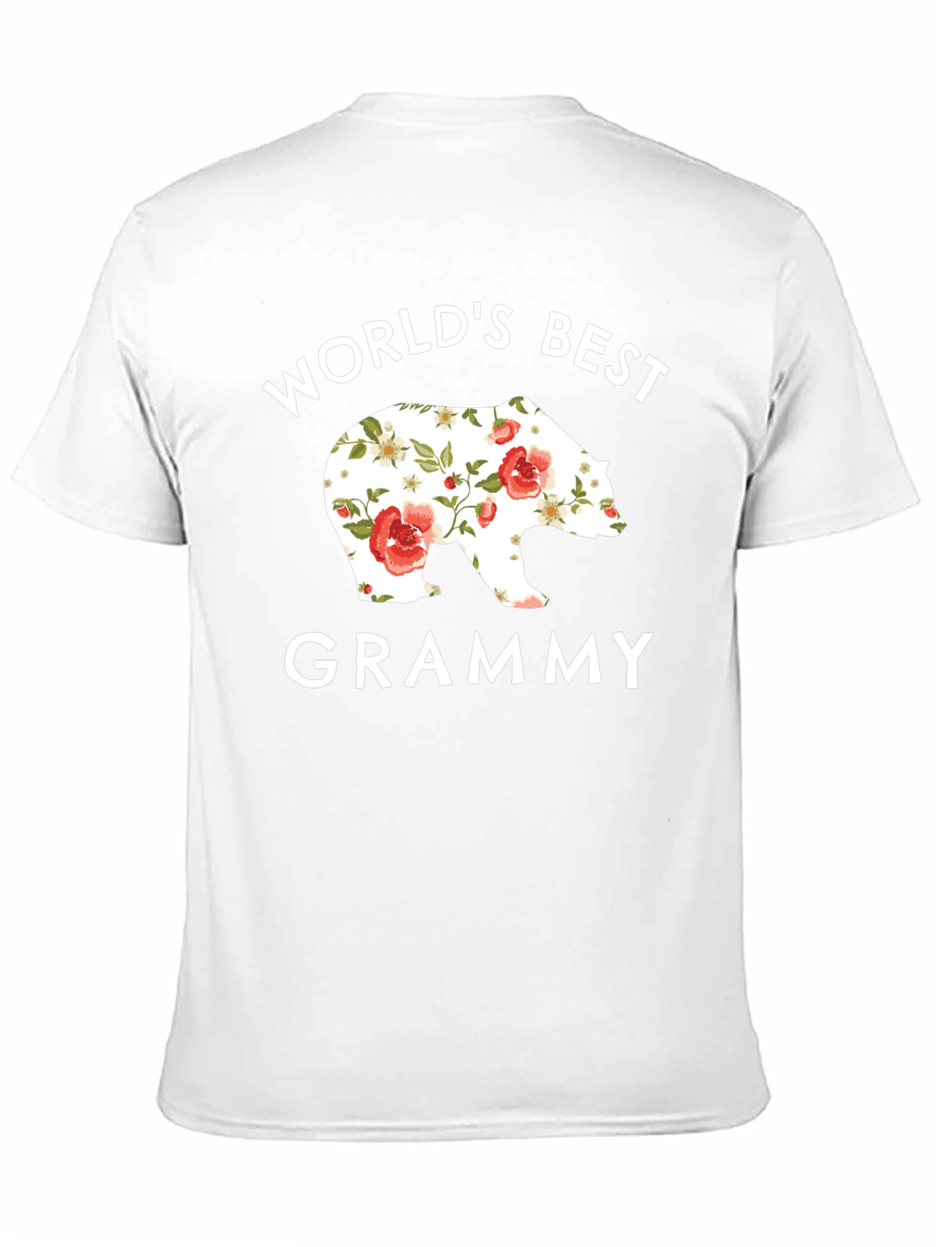 Worlds Best Grammy Bear Floral T-Shirt