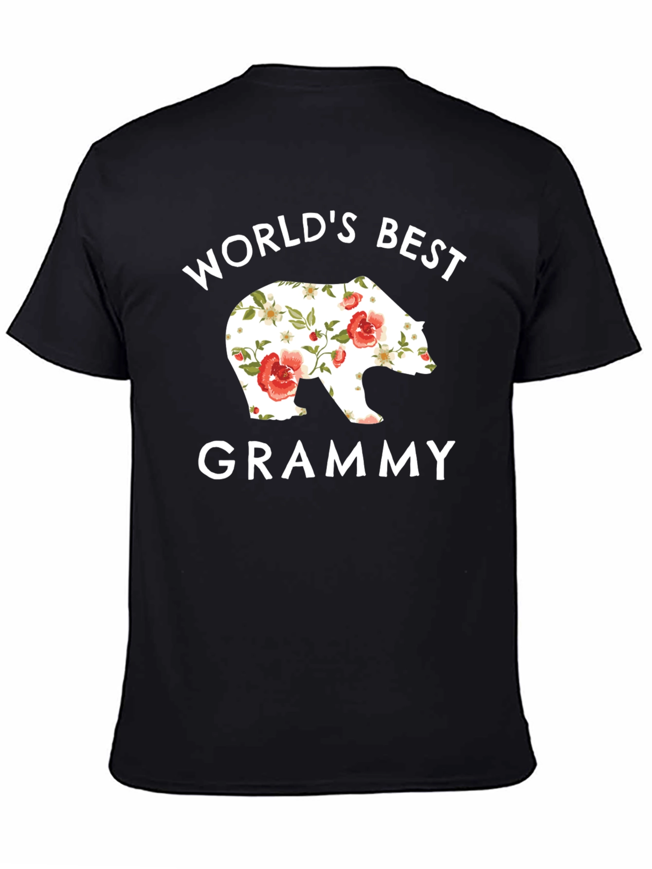 Worlds Best Grammy Bear Floral T-Shirt