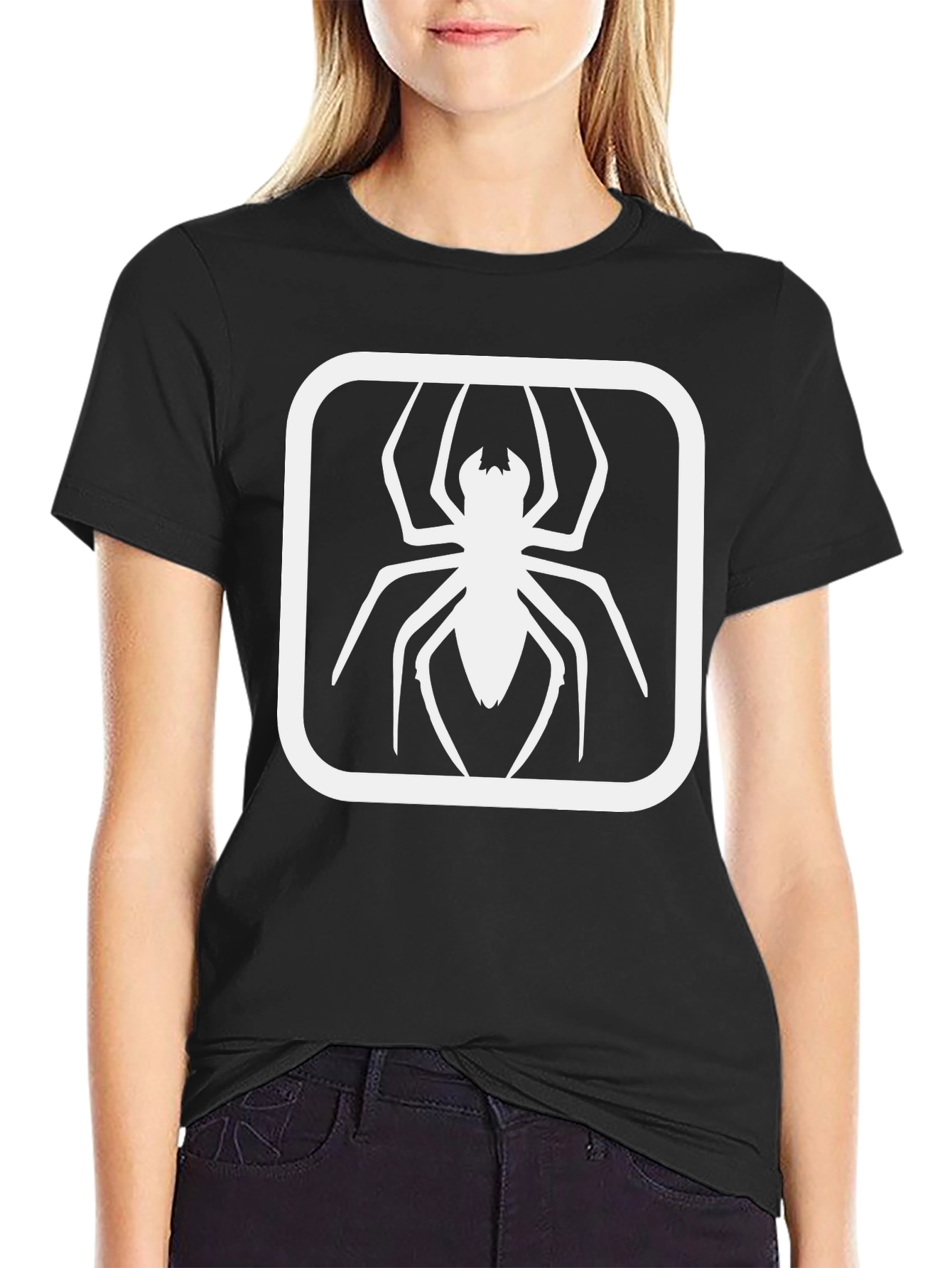 Spider Graphic Tee - Black Cotton Blend