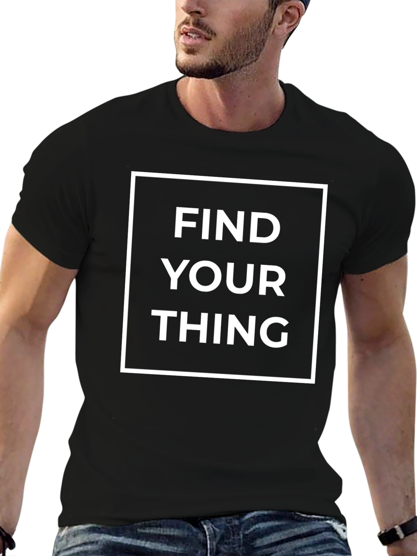 Find Your Thing Black Graphic Tee