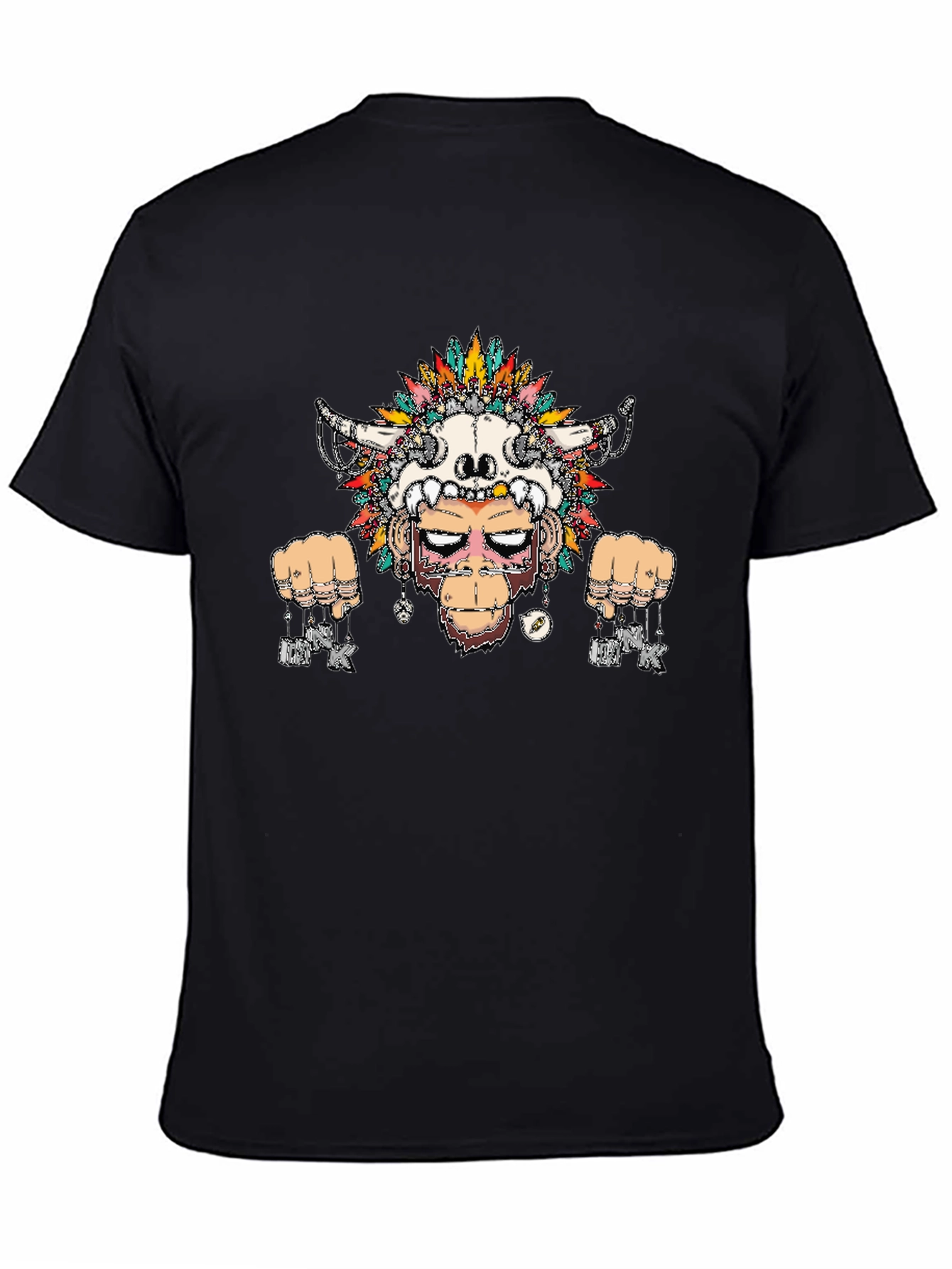 Tribal Ape Graphic Tee - Mens Black T-Shirt