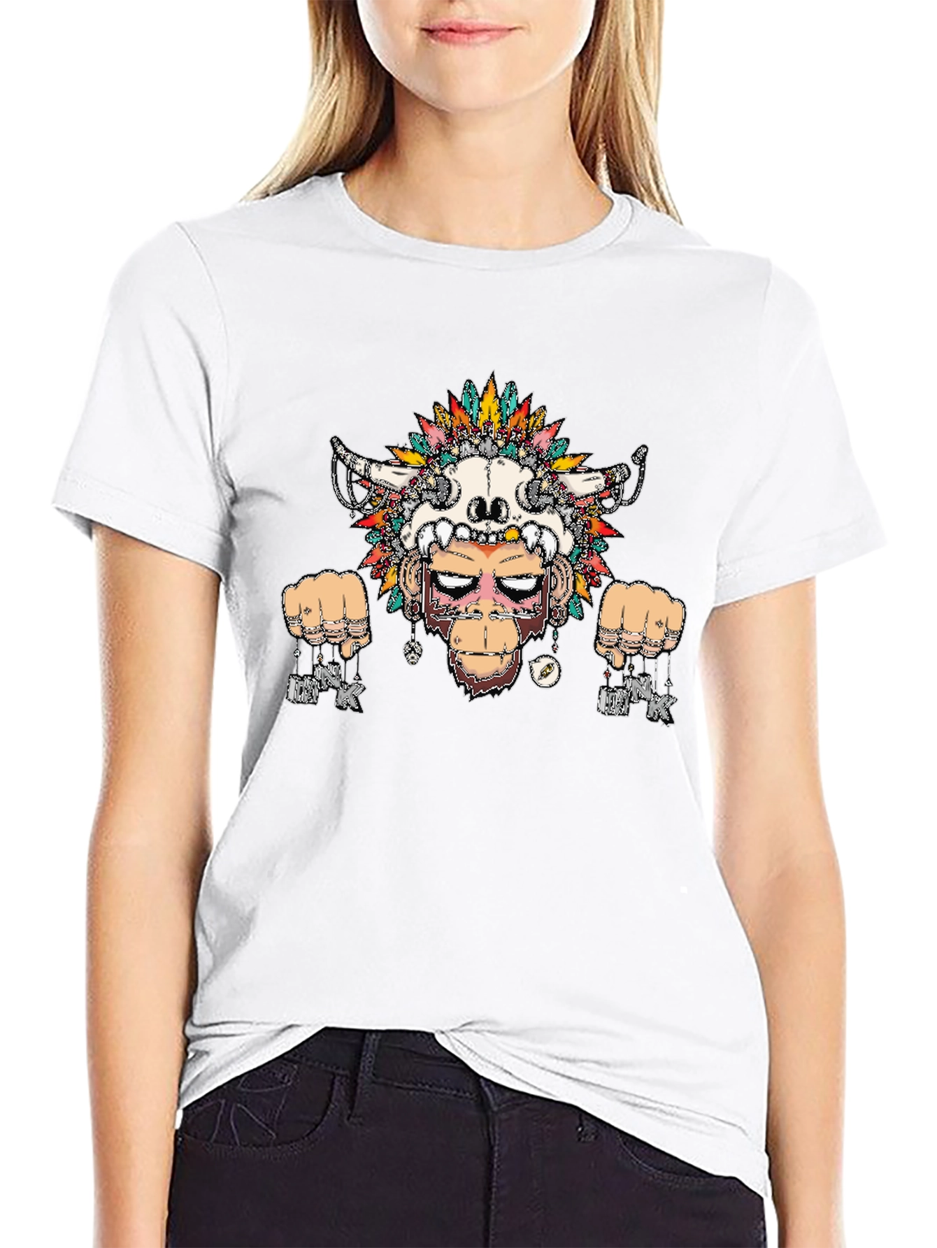 Tribal Ape Graphic Tee - Mens Black T-Shirt