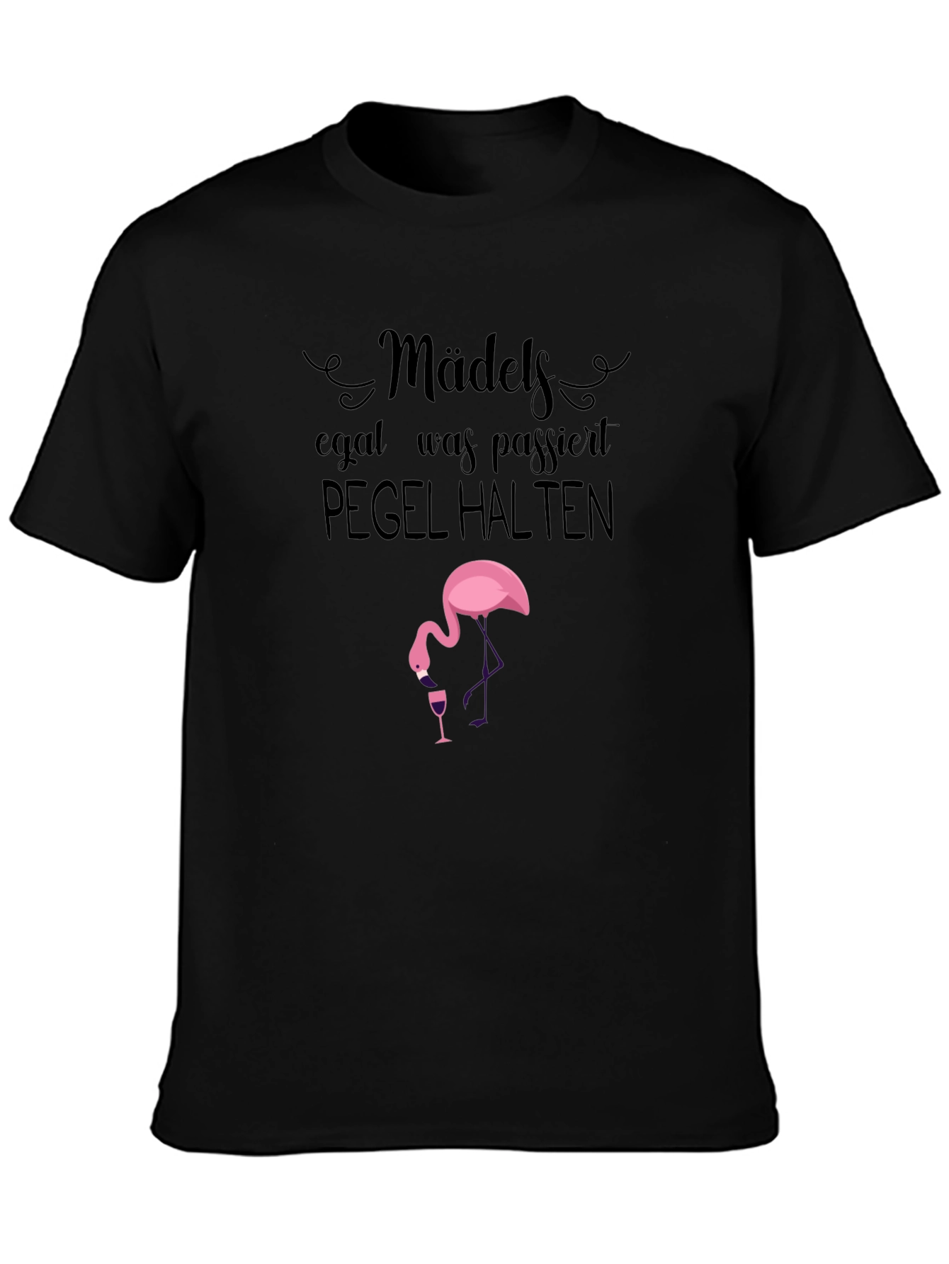 Mädels Pegel Halten Flamingo T-Shirt