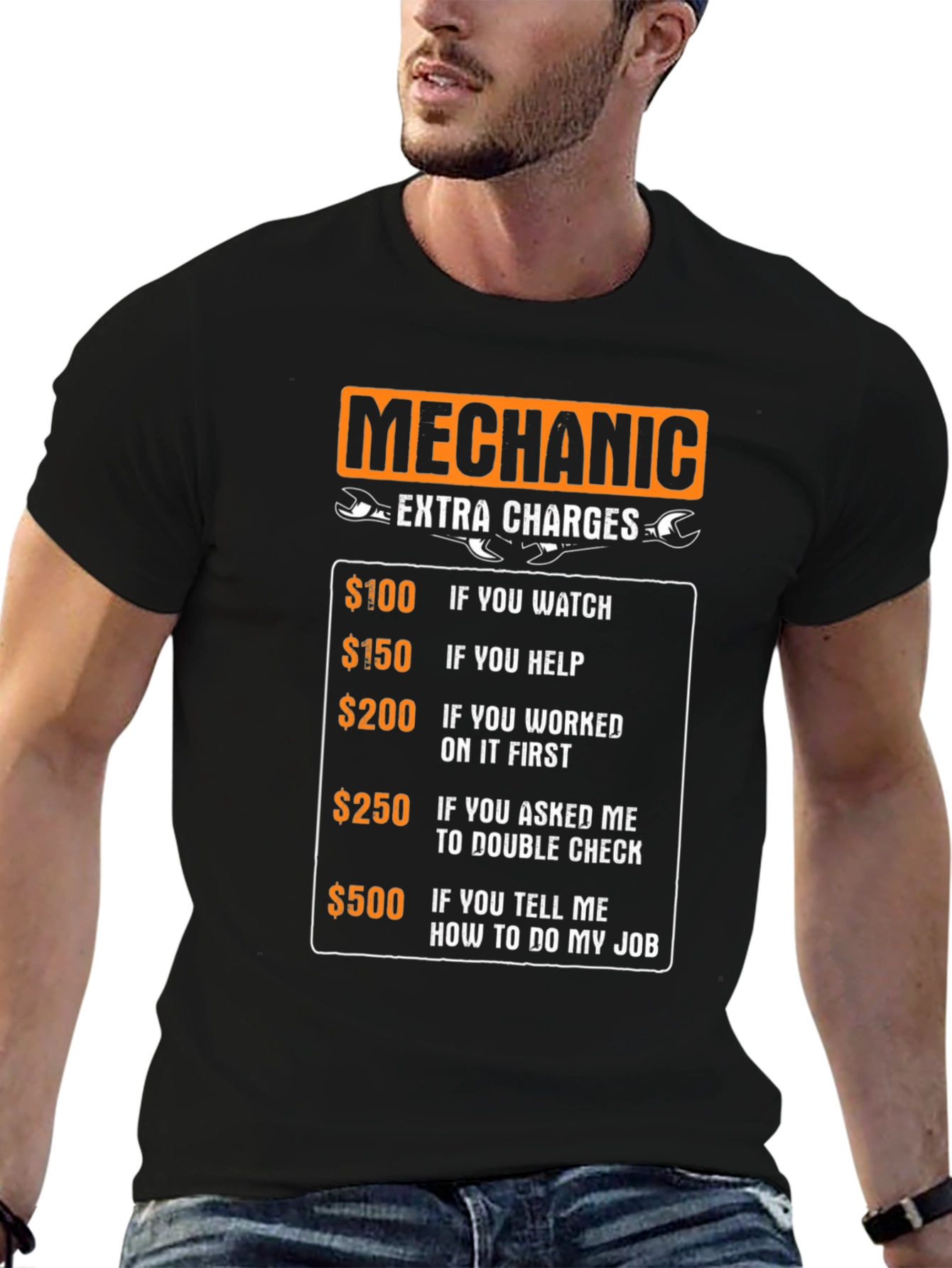 Mechanic Extra Charges Funny T-Shirt