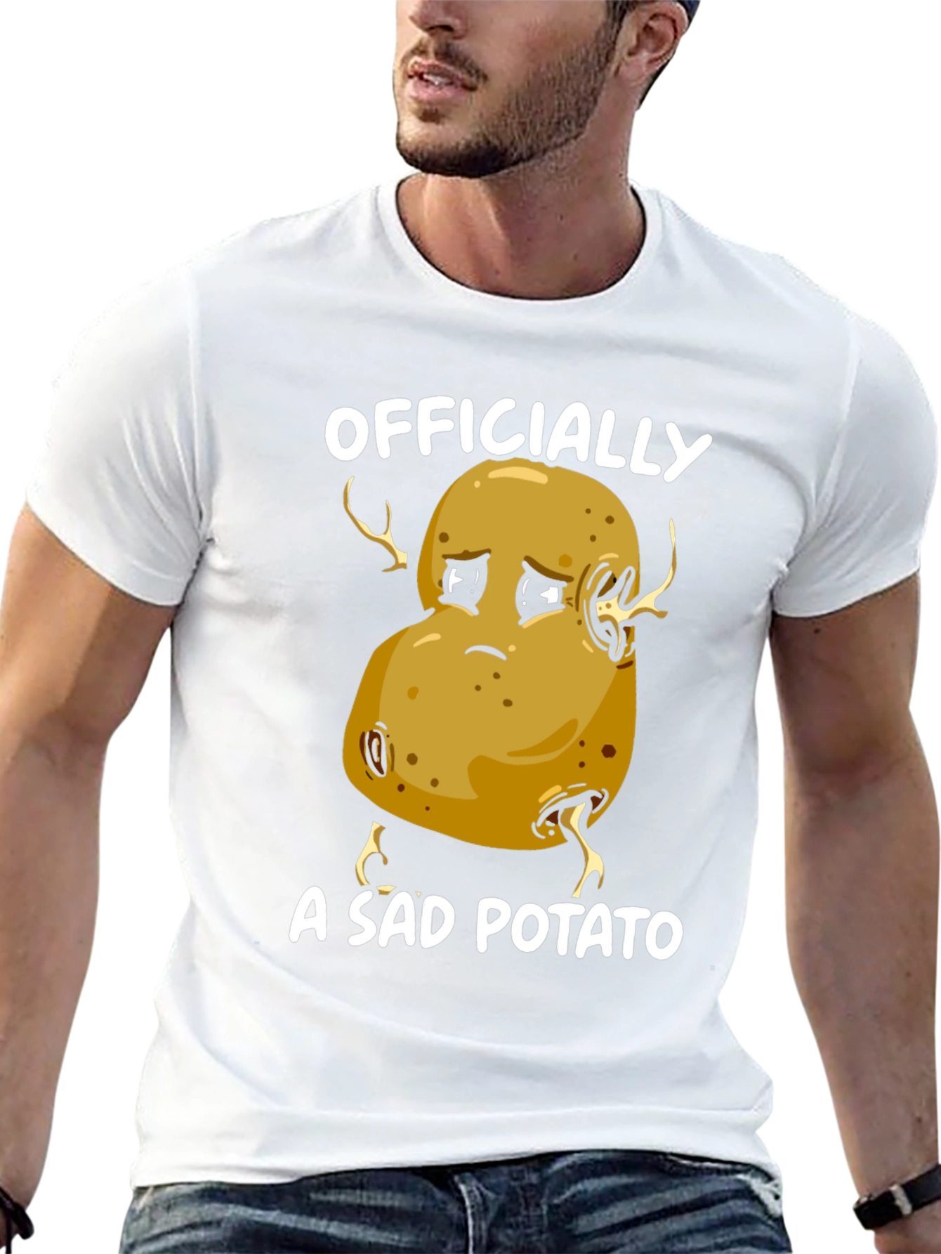 Sad Potato Graphic T-Shirt - Funny Unisex Tee