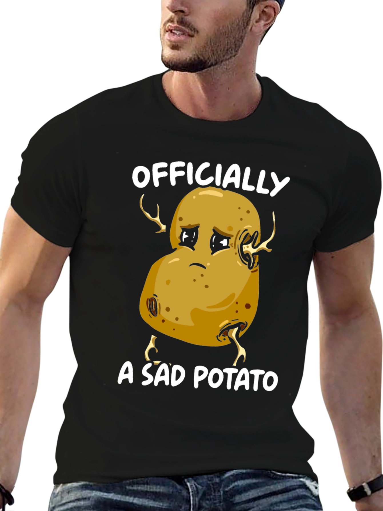 Sad Potato Graphic T-Shirt - Funny Unisex Tee
