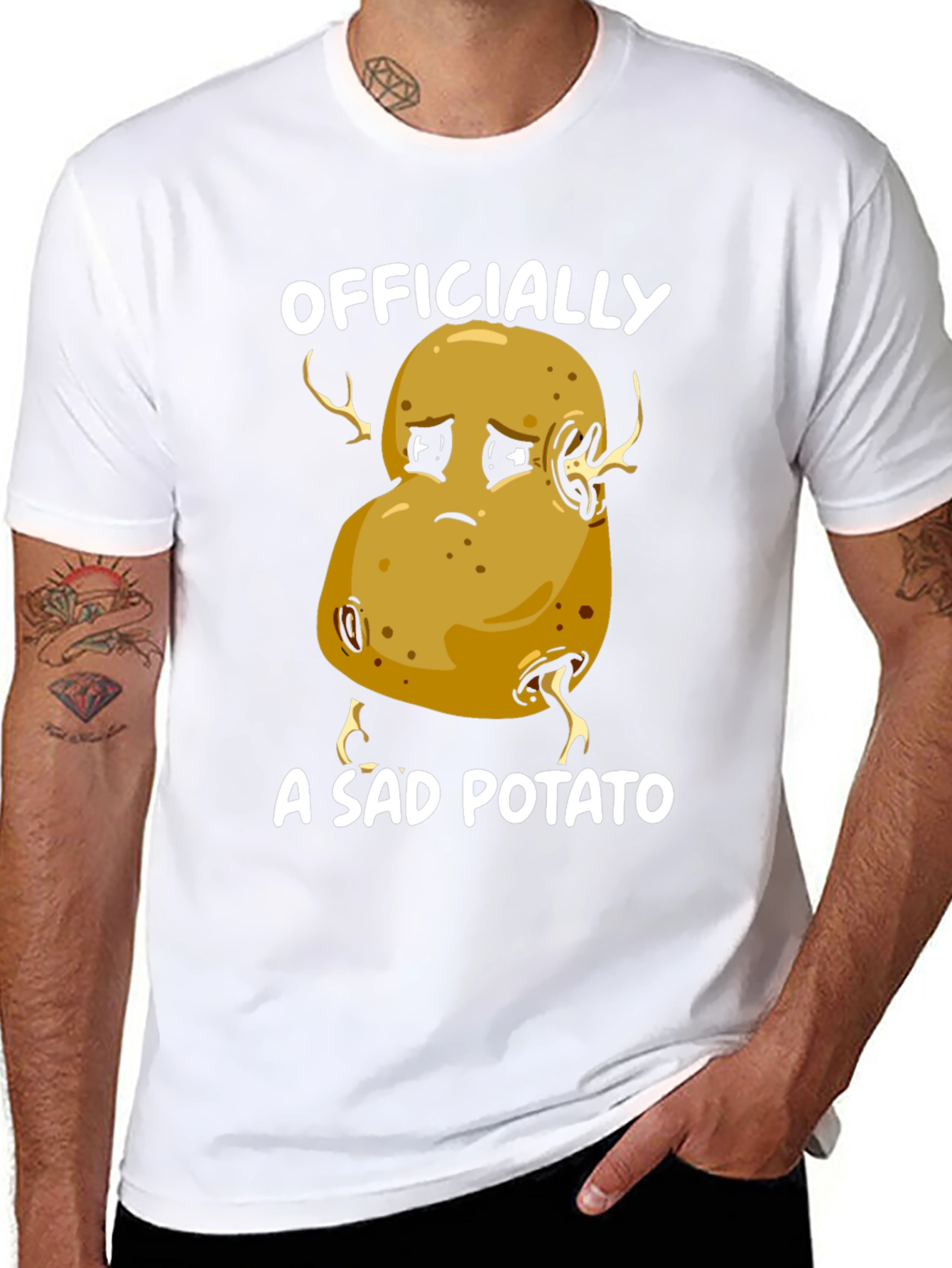 Sad Potato Graphic T-Shirt - Funny Unisex Tee