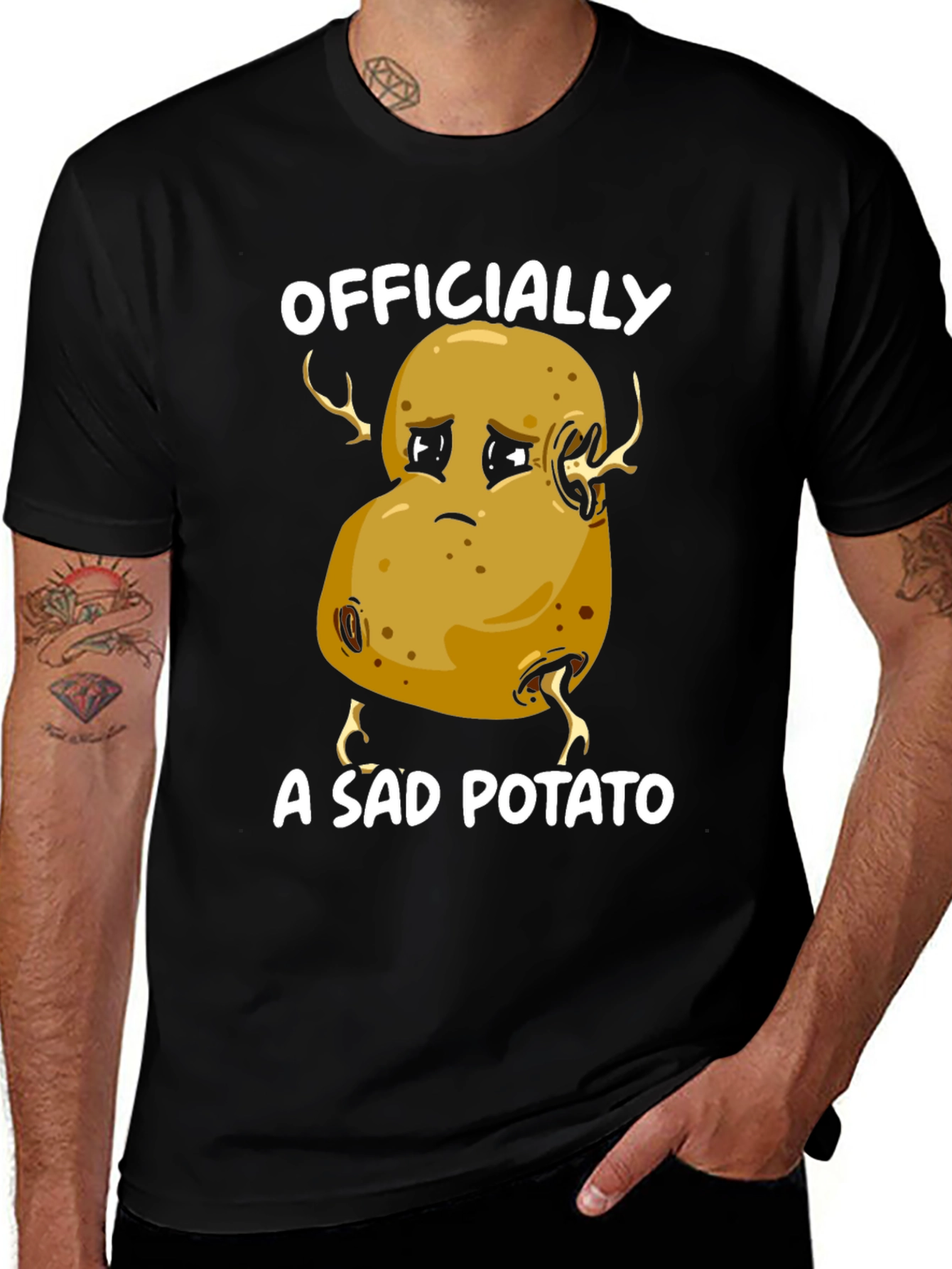 Sad Potato Graphic T-Shirt - Funny Unisex Tee