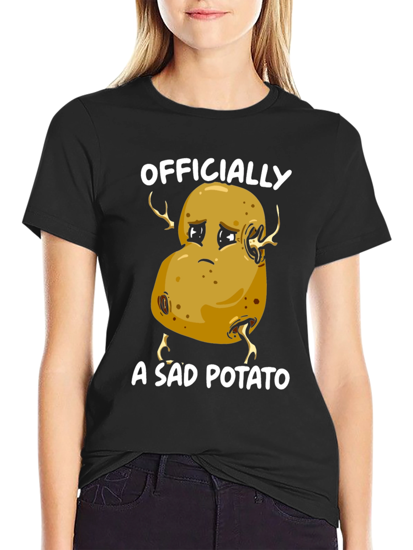 Sad Potato Graphic T-Shirt - Funny Unisex Tee