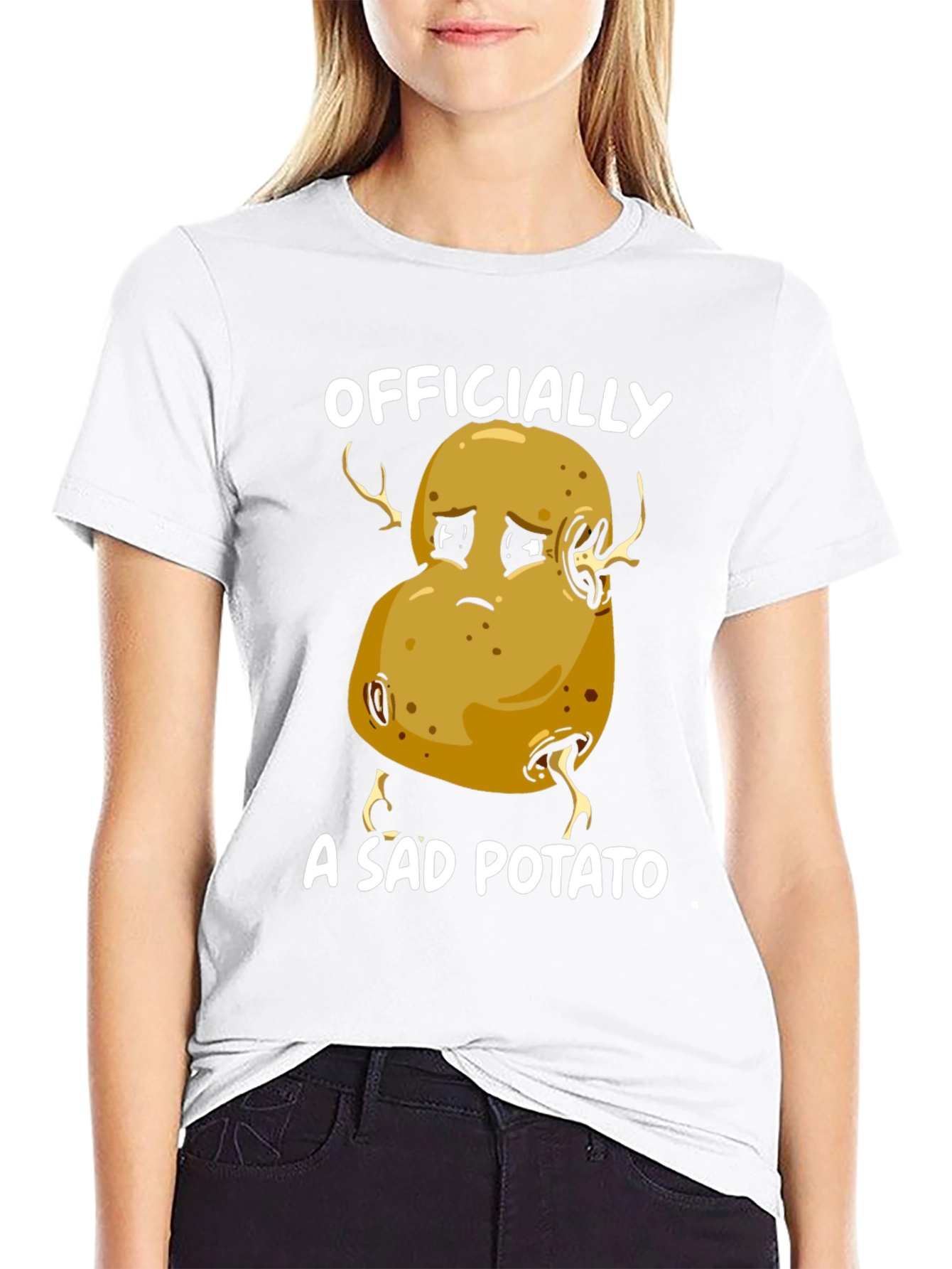 Sad Potato Graphic T-Shirt - Funny Unisex Tee