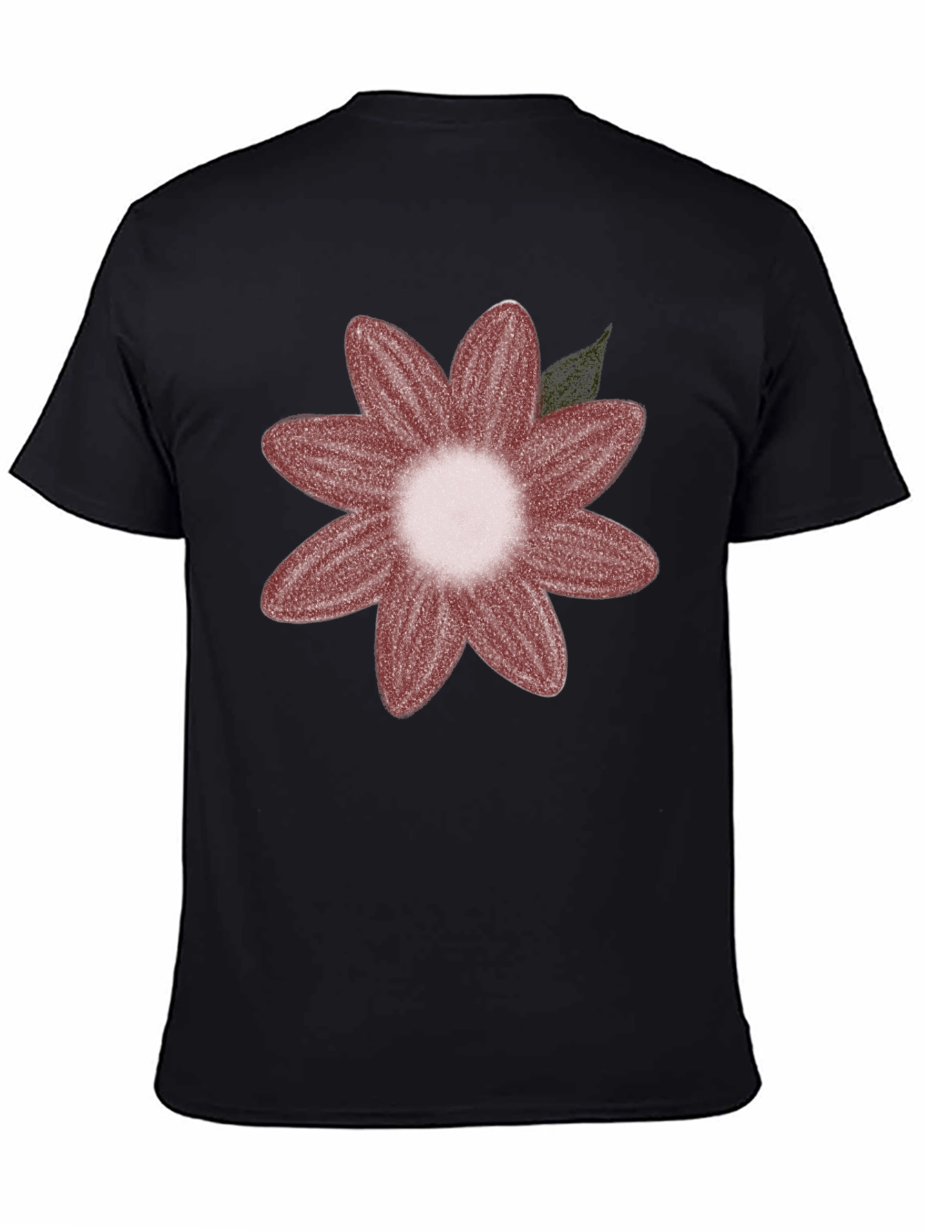 Floral Graphic Tee - Black Cotton Blend