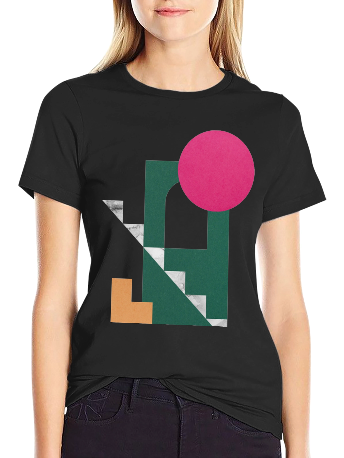 Abstract Graphic Print Tee - Modern Art Shirt