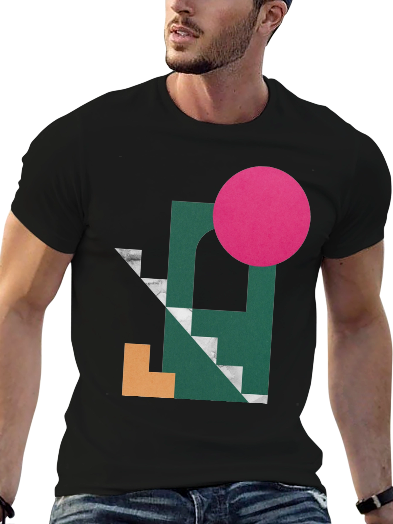 Abstract Graphic Print Tee - Modern Art Shirt