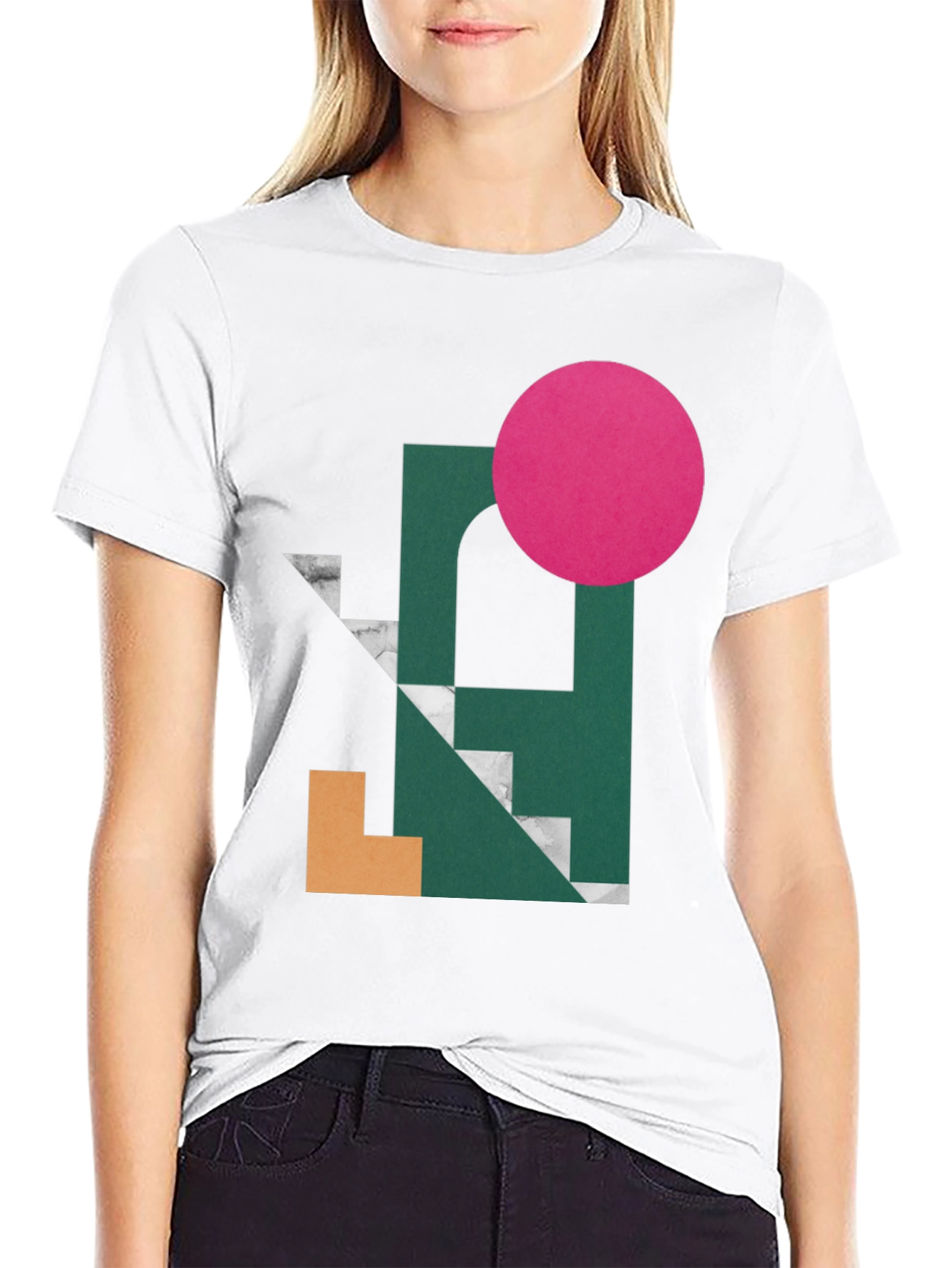 Abstract Graphic Print Tee - Modern Art Shirt