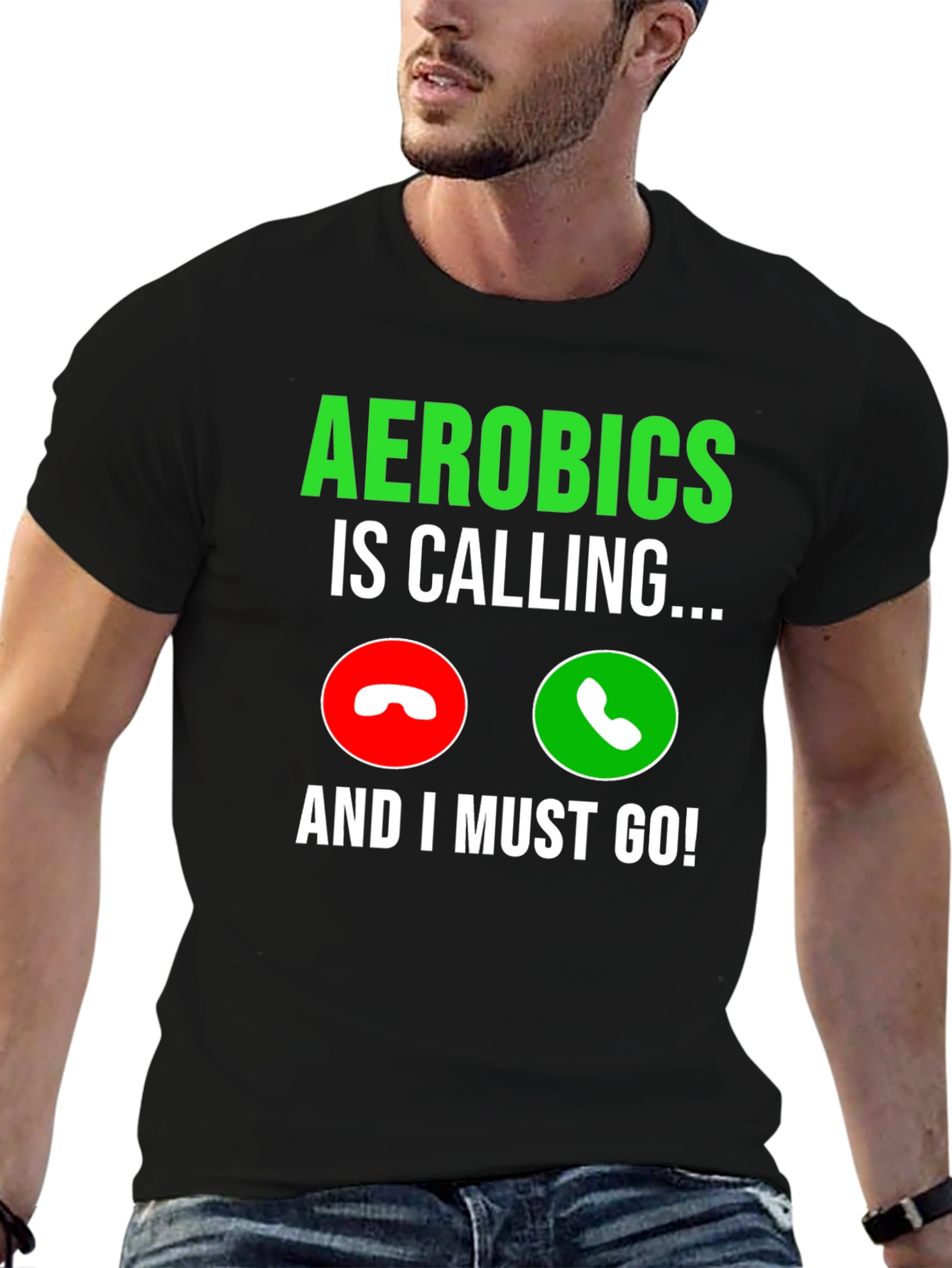 Aerobics Calling Black T-Shirt