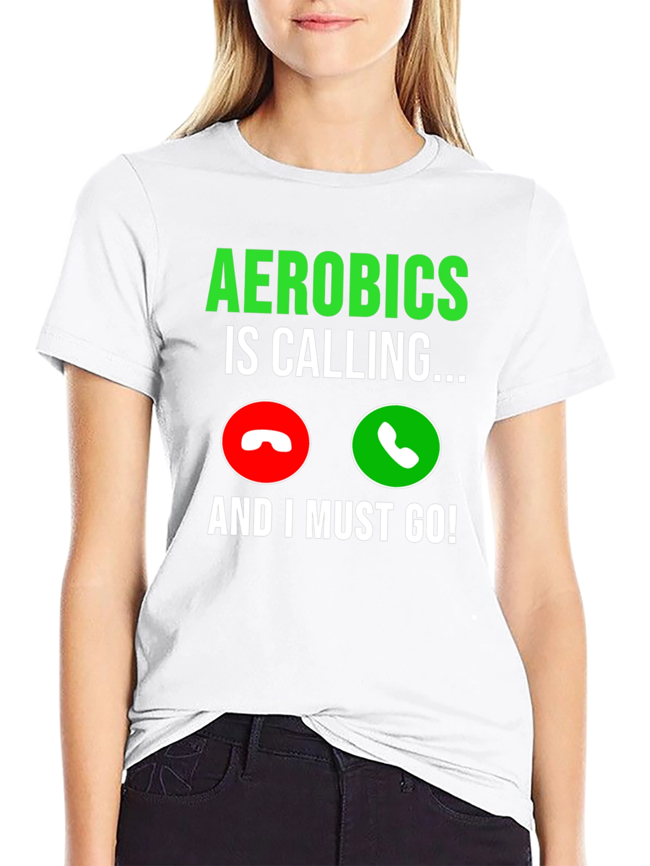 Aerobics Calling Black T-Shirt