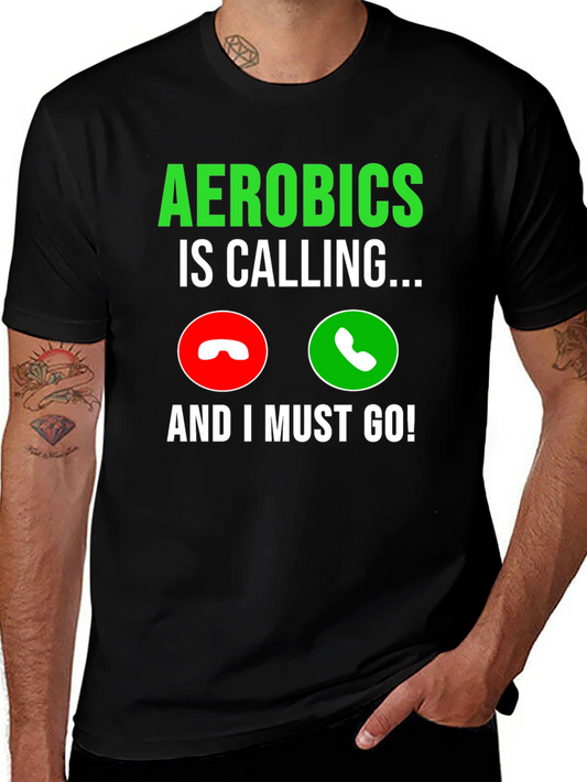 Aerobics Calling Black T-Shirt