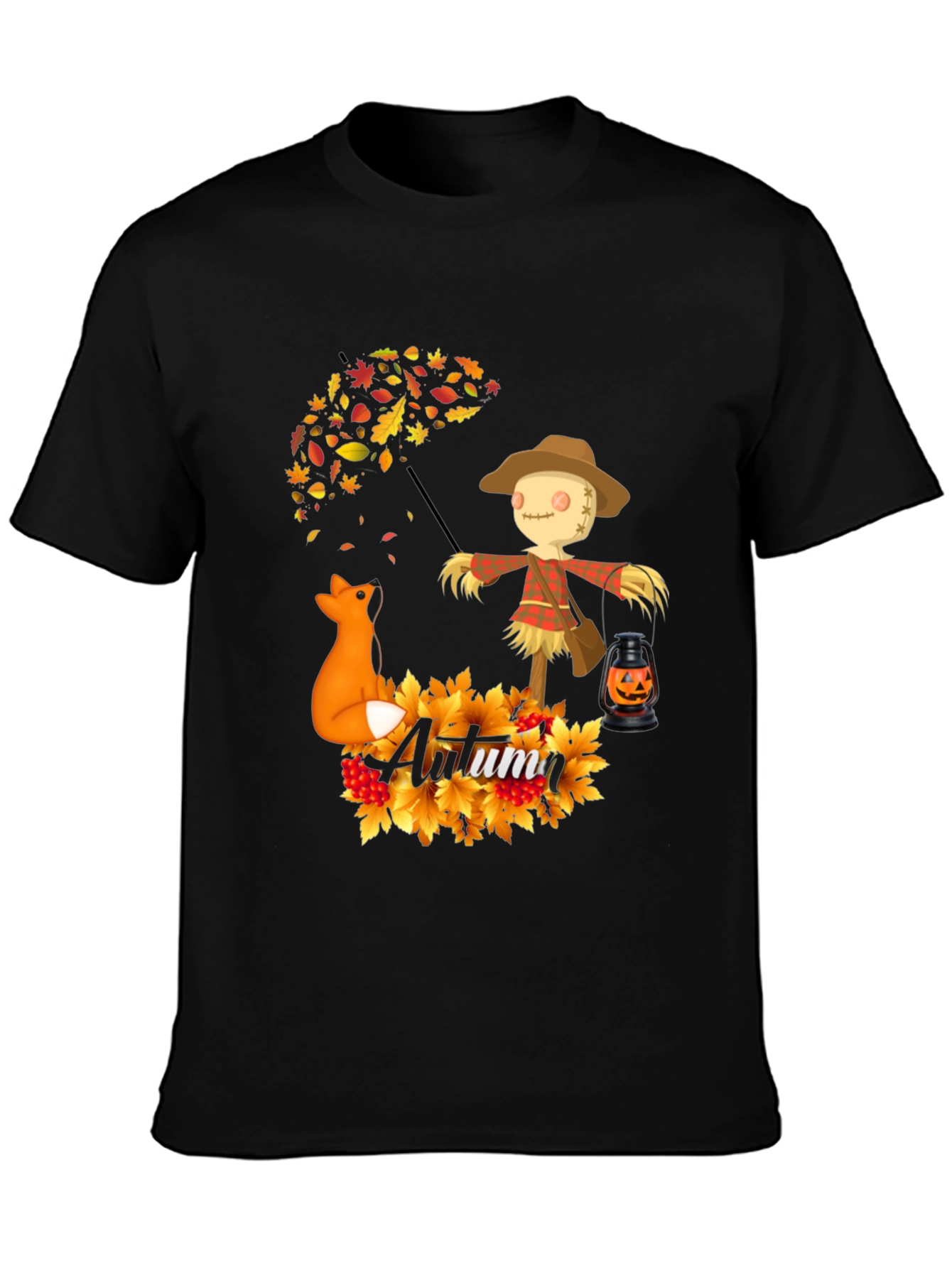 Autumn Scarecrow Fox T-Shirt