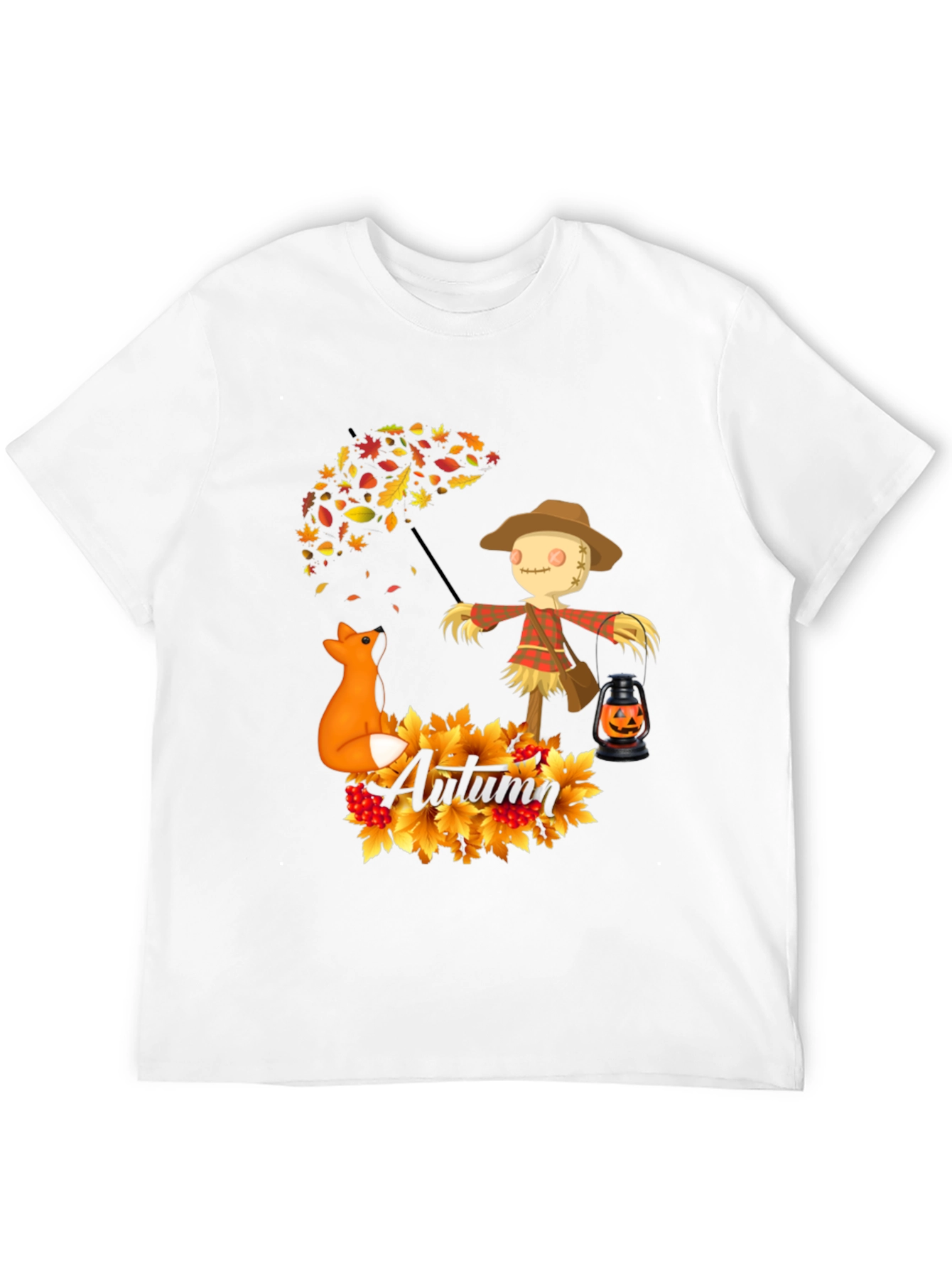 Autumn Scarecrow Fox T-Shirt